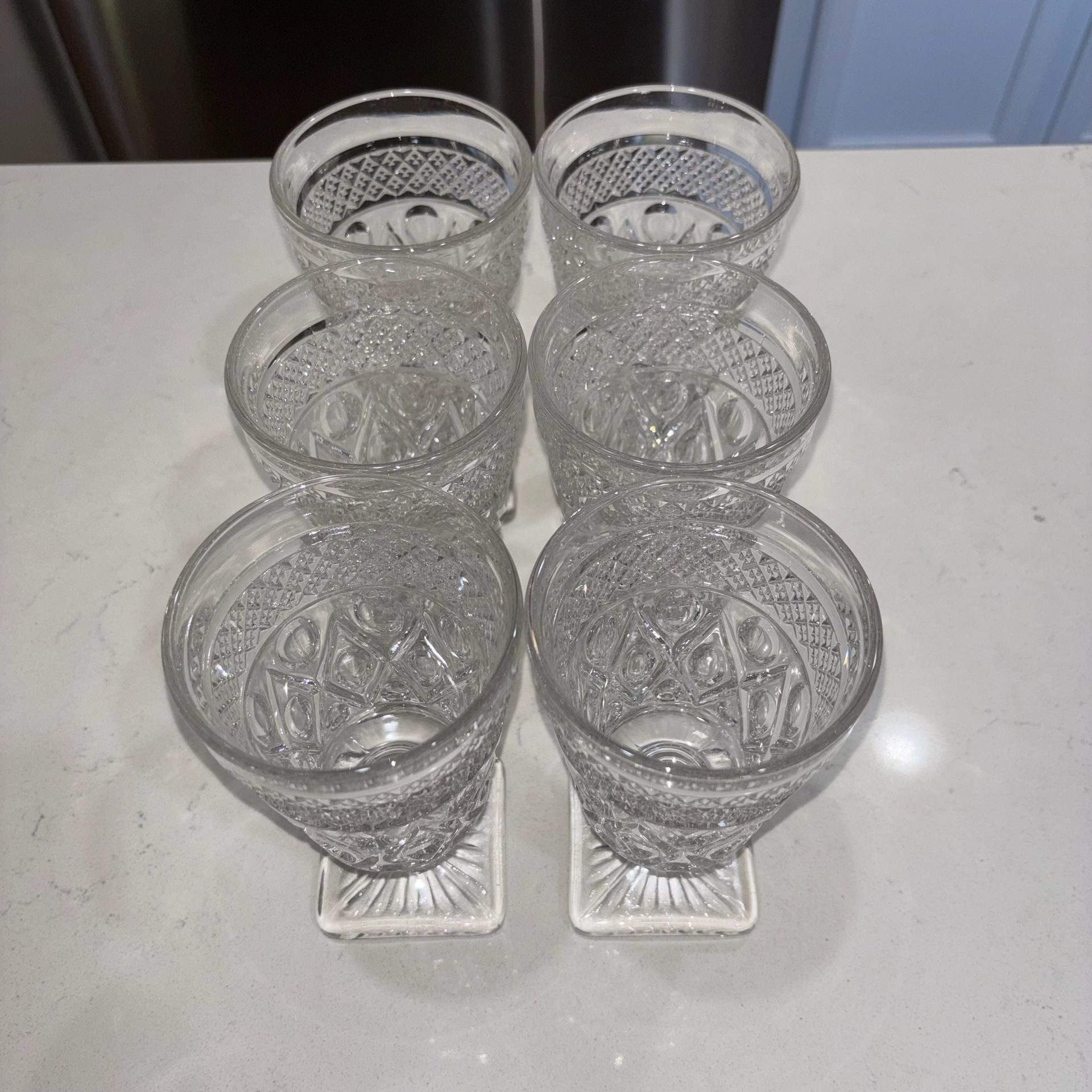 Set of 6 Vintage Imperial Glass Cape Cod Wine Glasses Clear 4