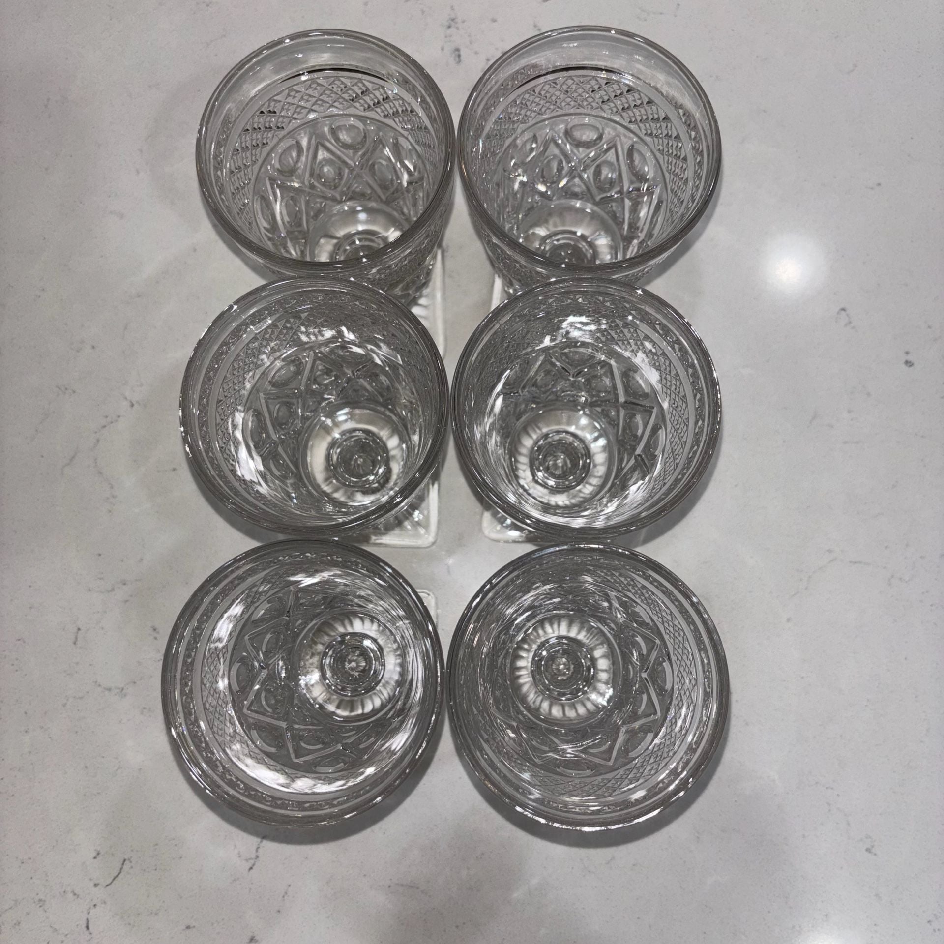 Set of 6 Vintage Imperial Glass Cape Cod Wine Glasses Clear 5
