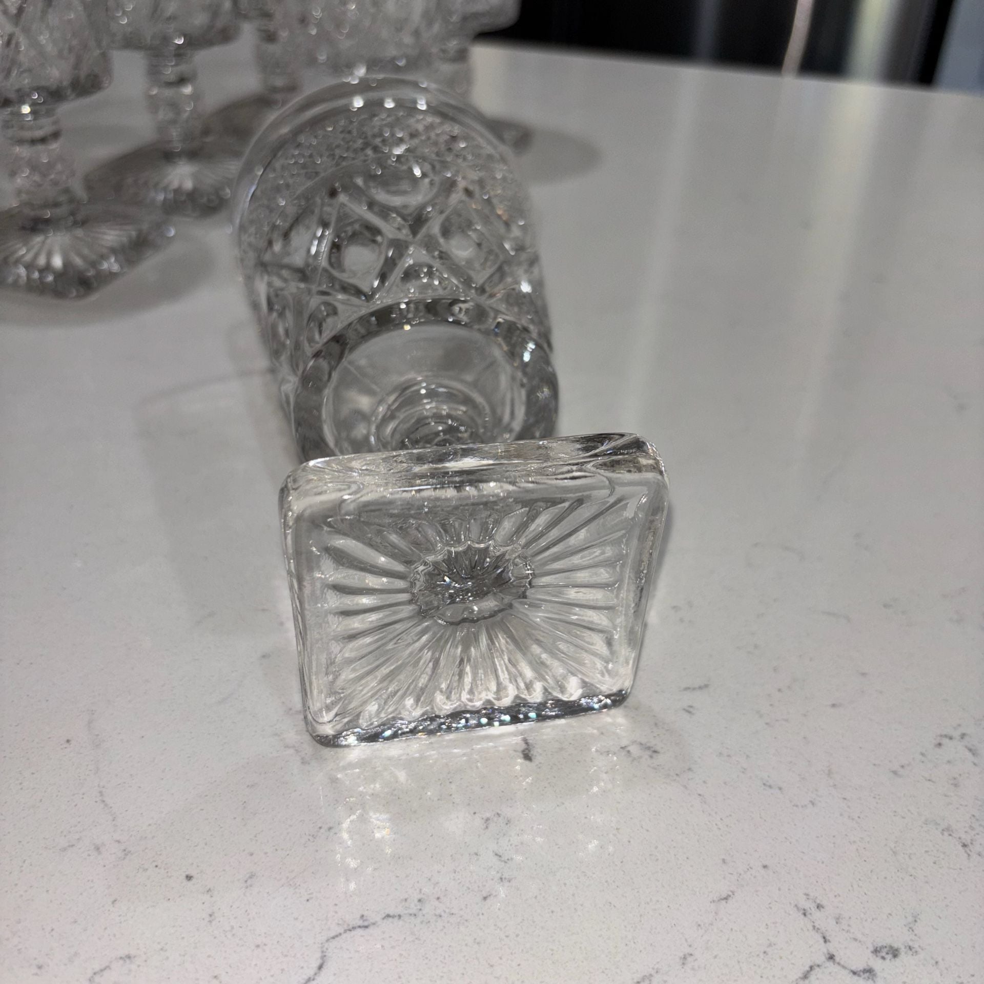 Set of 6 Vintage Imperial Glass Cape Cod Wine Glasses Clear 9