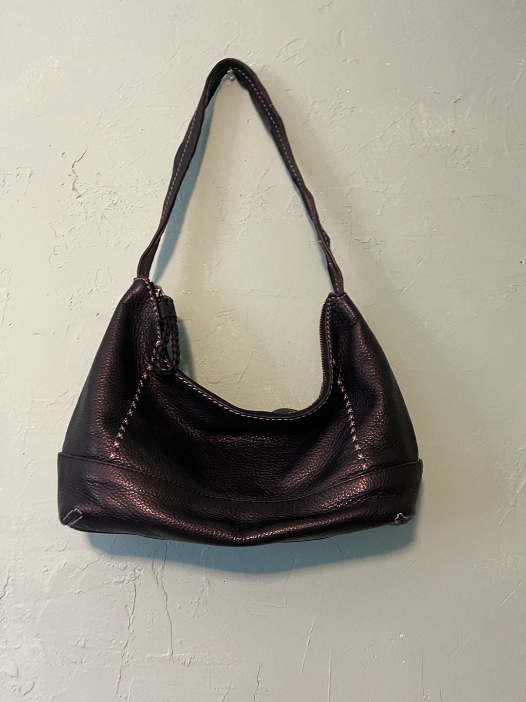 Flawed The Sak Kendra Hobo Shoulder Bag Black Leather 2