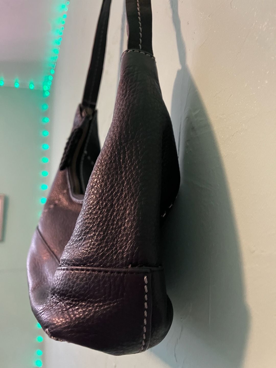 Flawed The Sak Kendra Hobo Shoulder Bag Black Leather 7
