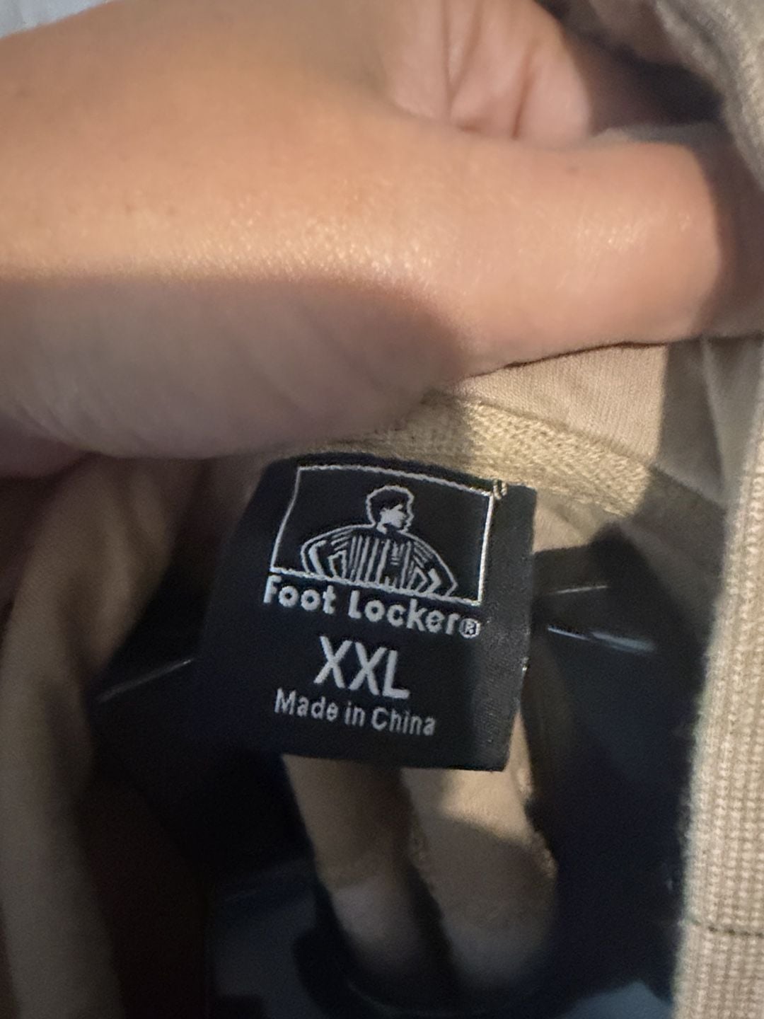 Foot Locker Zip Hoodie Size XXL Tan Plaid Full Zip 3