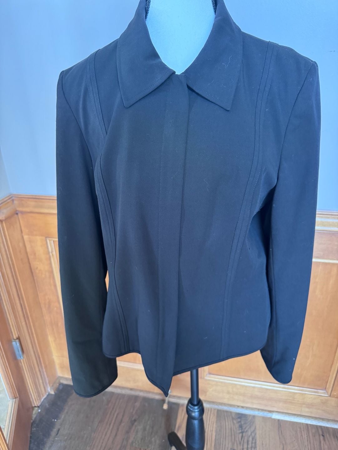 Worthington Works Jacket Size 14 Black Stretch Separates Blazer 2