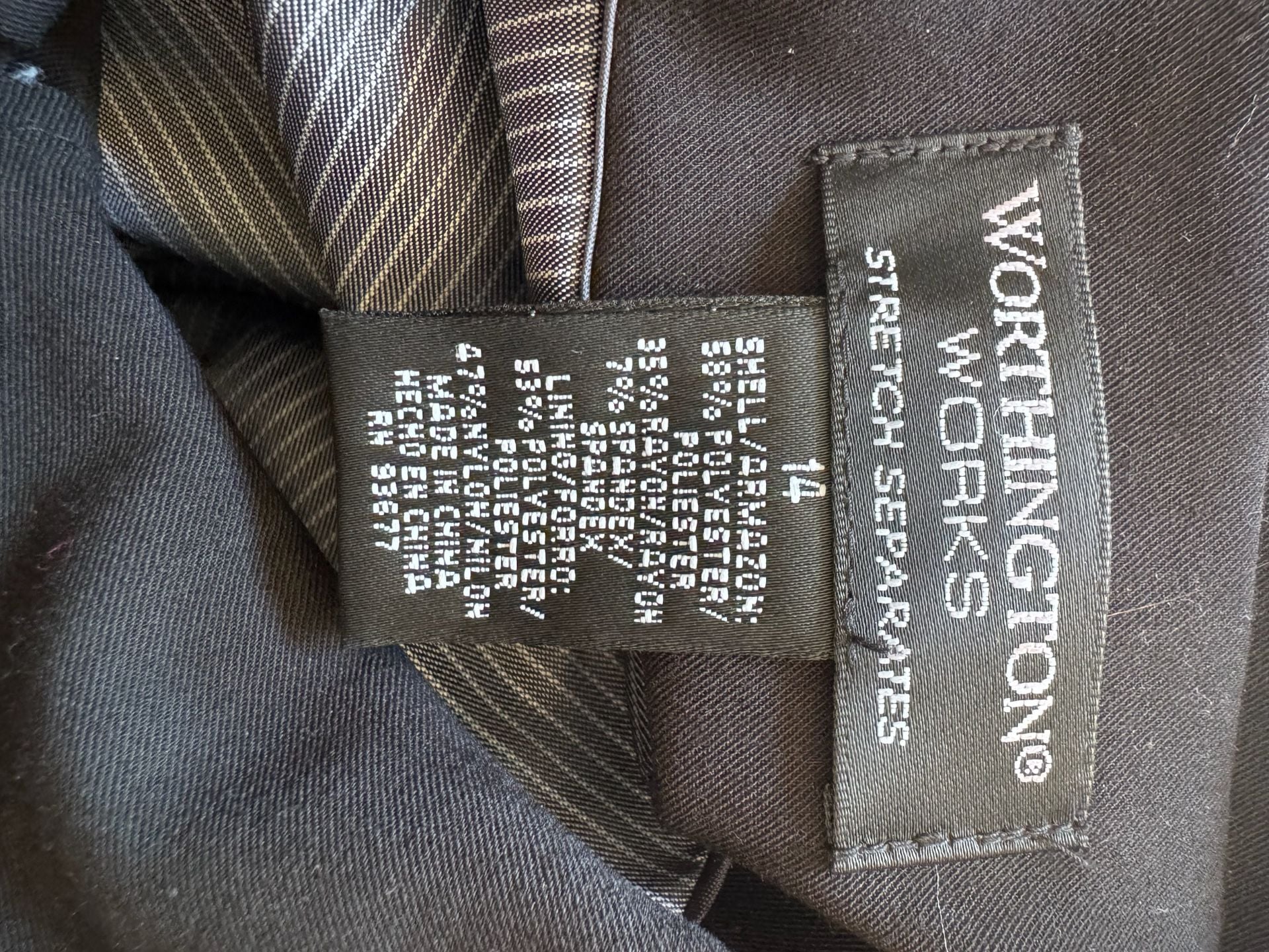 Worthington Works Jacket Size 14 Black Stretch Separates Blazer 4