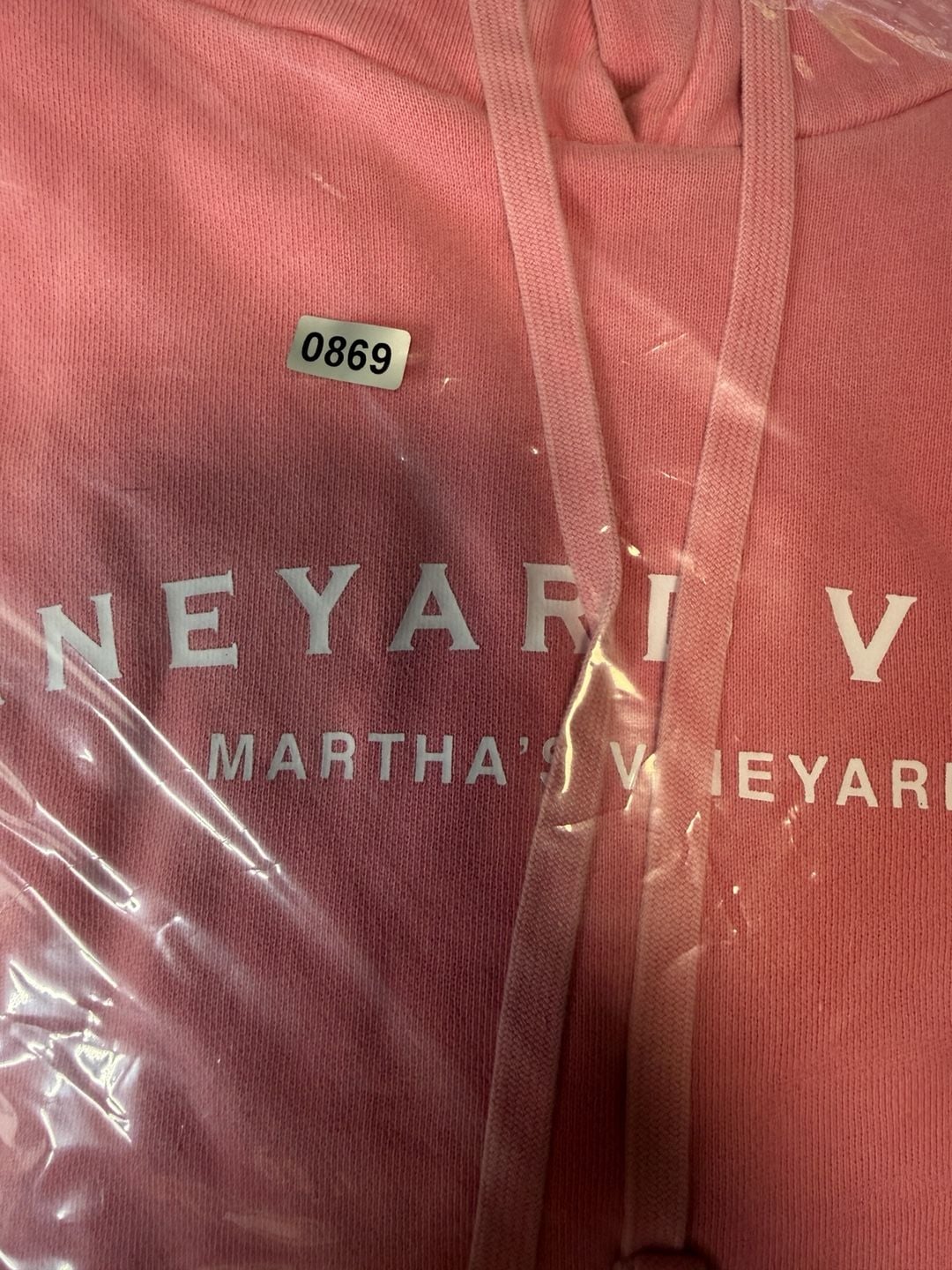 Vineyard Vines Martha’s Vineyard Hoodie Women’s M Pink Logo Pullover Sweatshirt 10