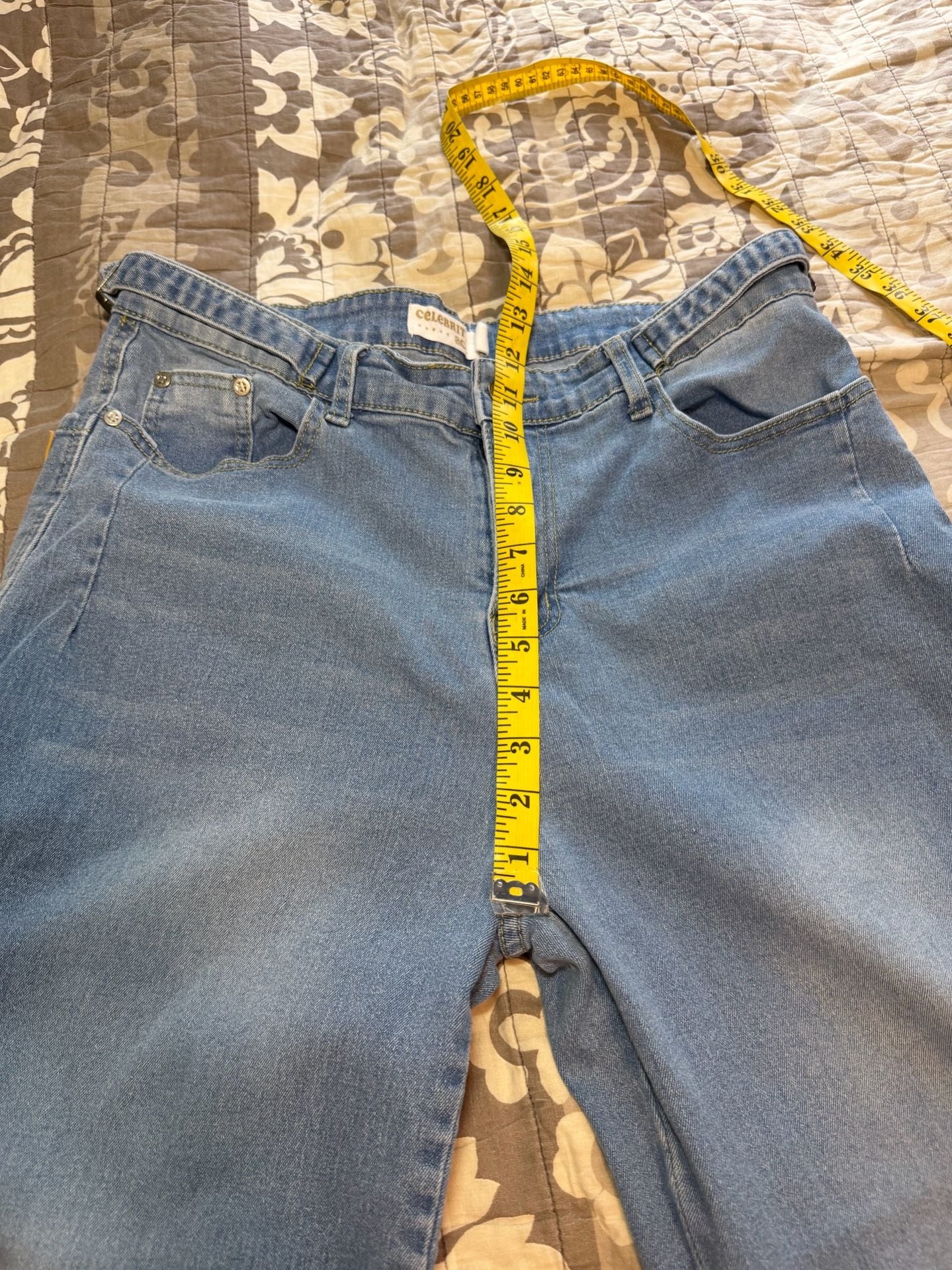 Celebrity Pink Cargo Jeans Size 16 Light Wash Straight Leg 9