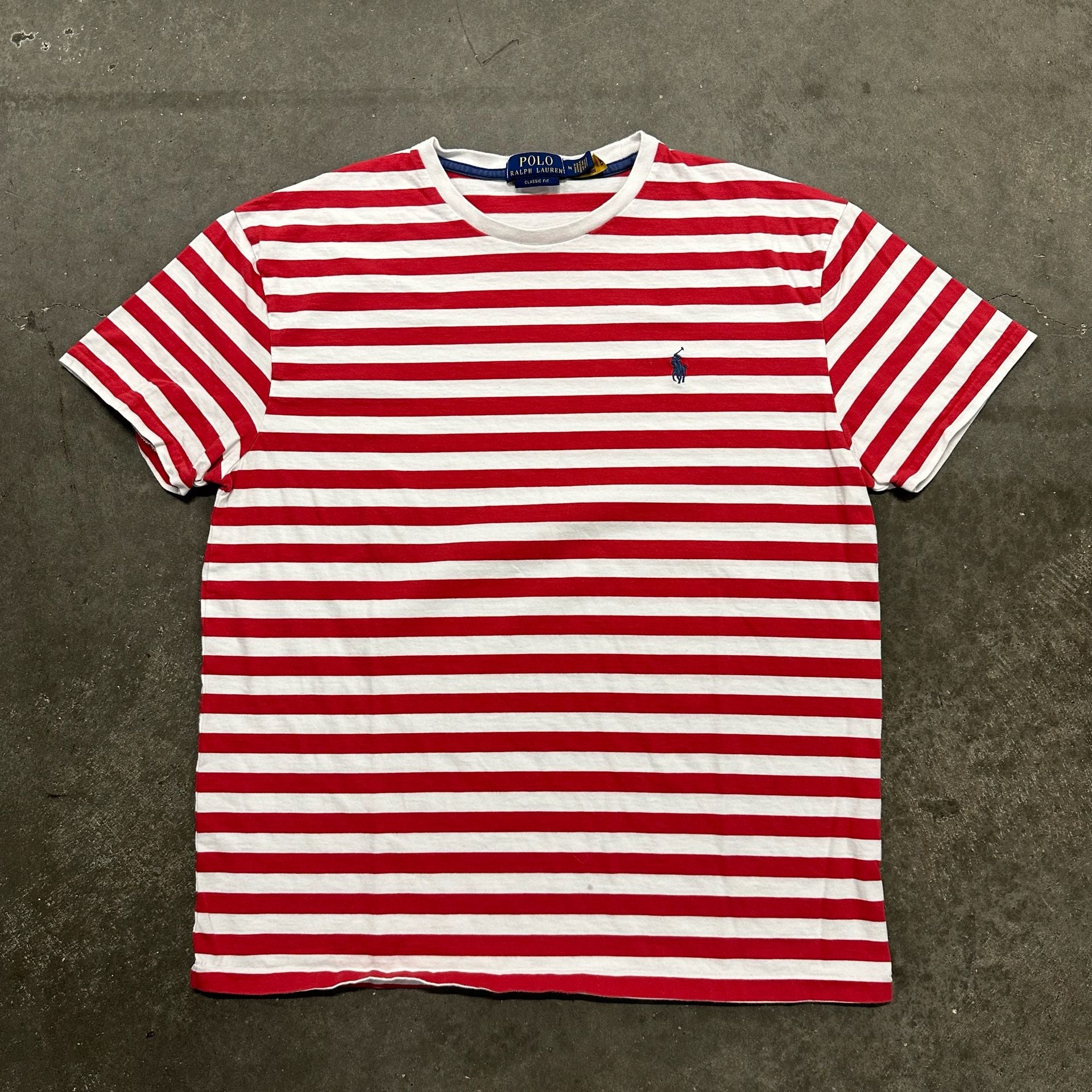 Polo Ralph Lauren Classic Fit Striped Pony Logo T Shirt Preppy Nautical Sailor 2