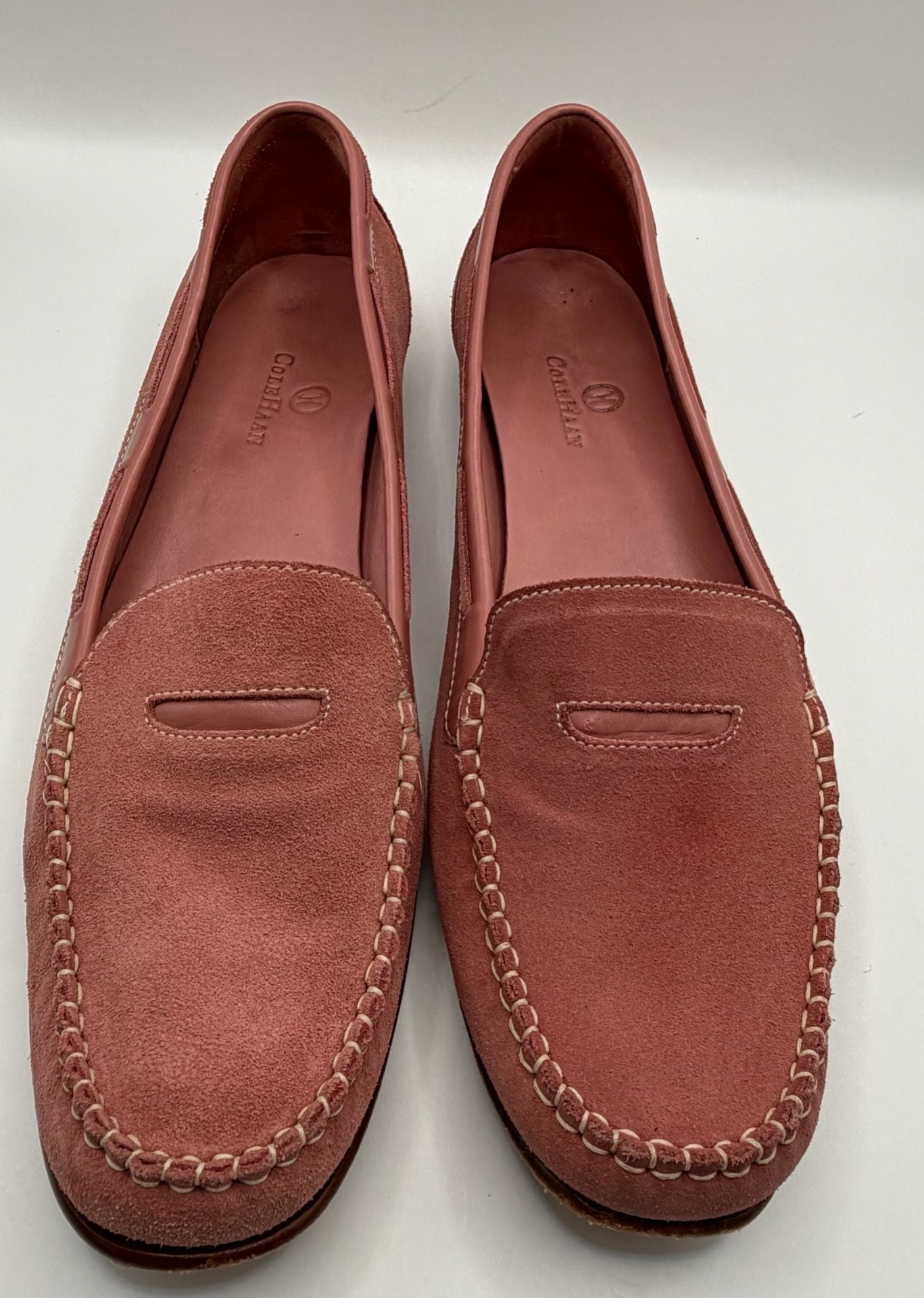 Cole Haan Loafers Size 11 B Pink Suede Penny Drivers 2
