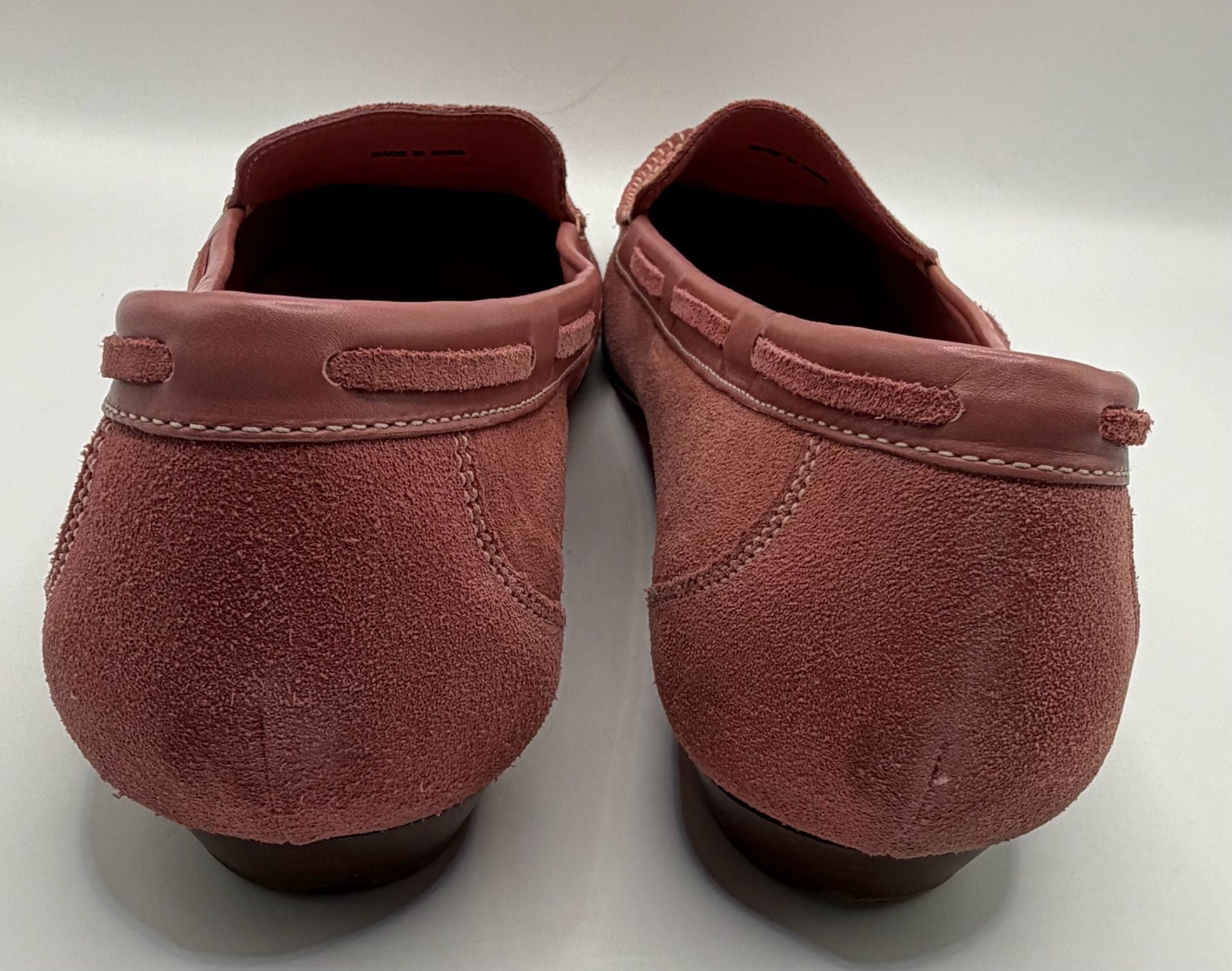 Cole Haan Loafers Size 11 B Pink Suede Penny Drivers 4