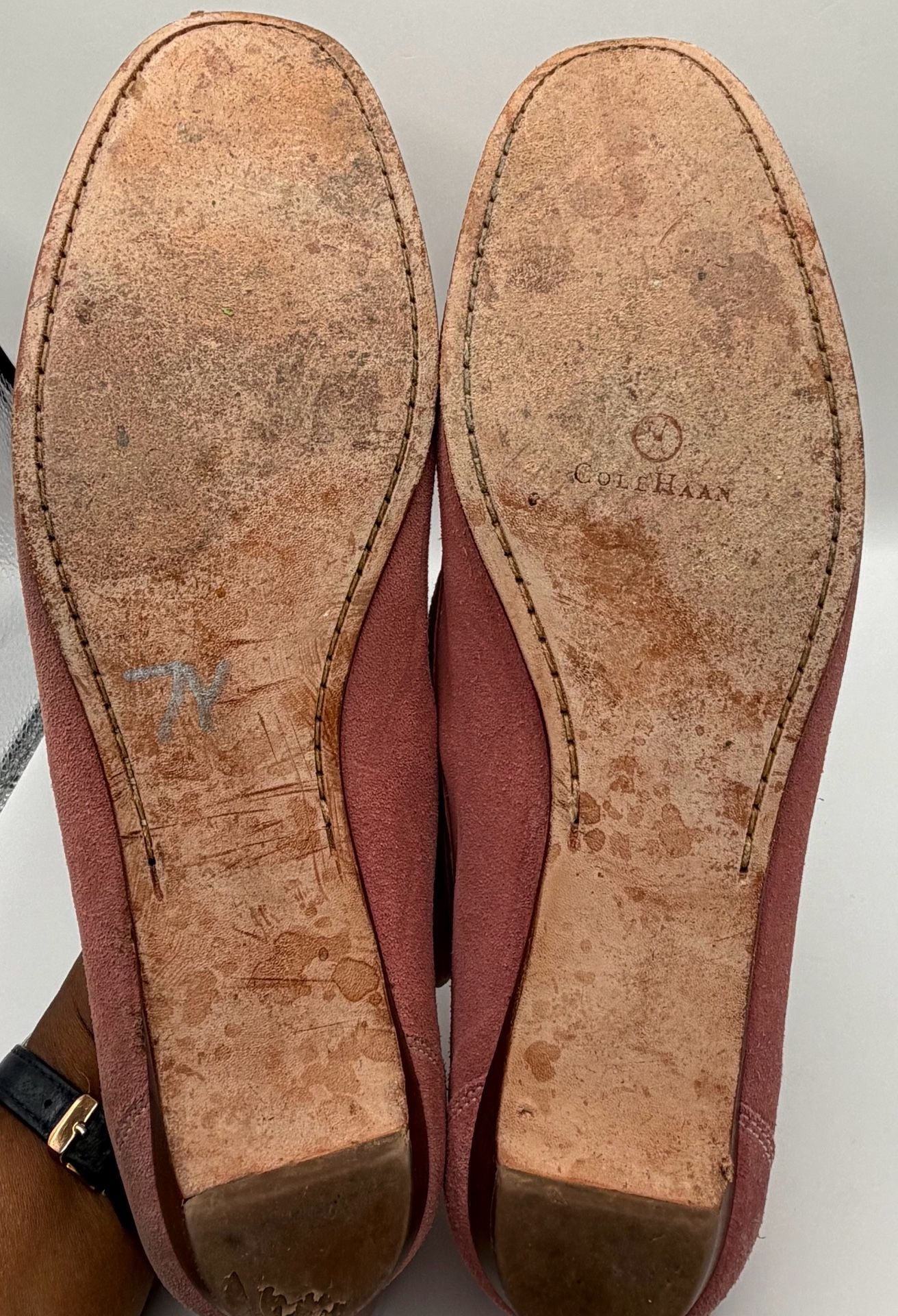 Cole Haan Loafers Size 11 B Pink Suede Penny Drivers 6