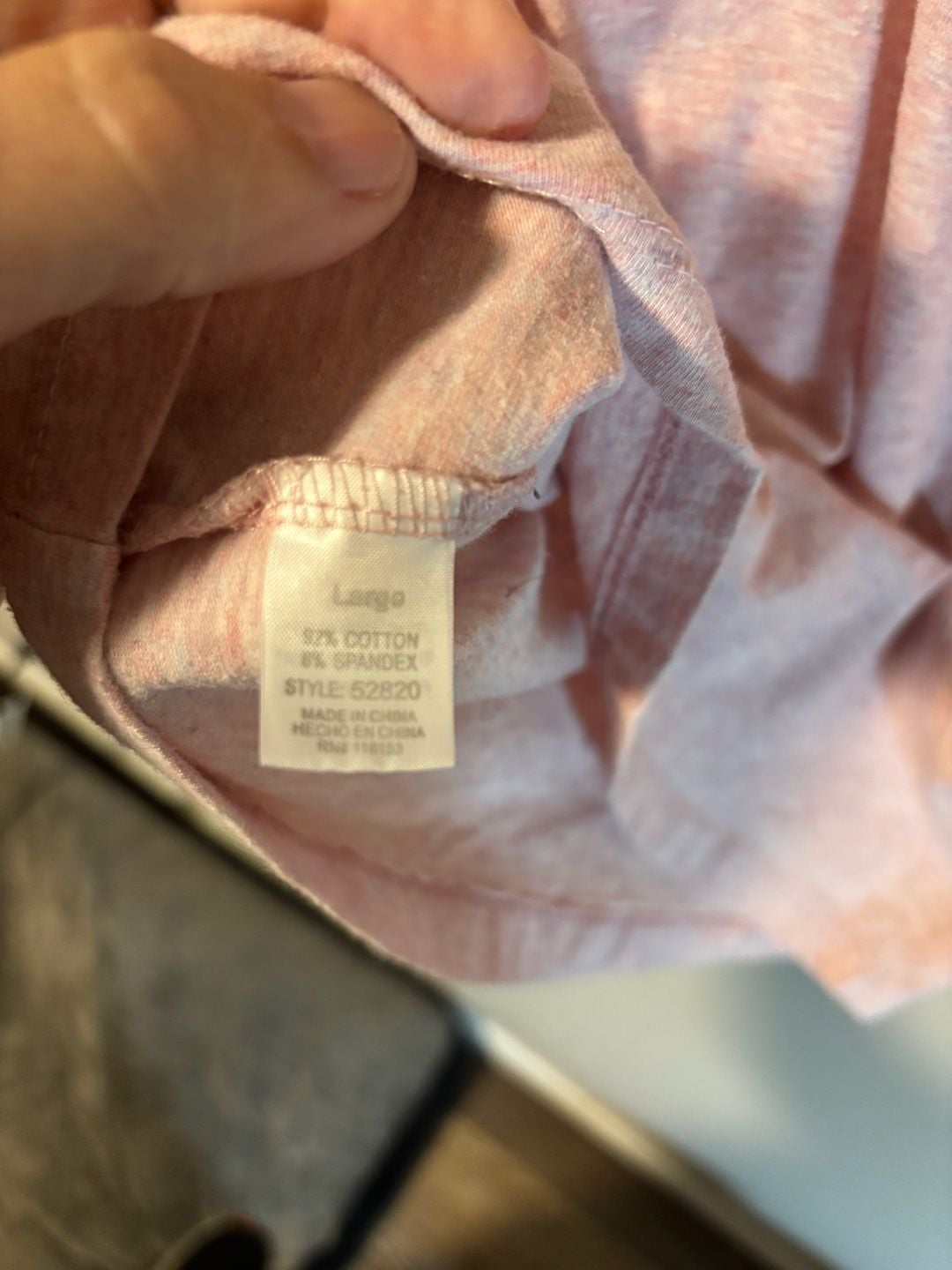 Cami Tank Top Size L Pink Heather Style 52820 4