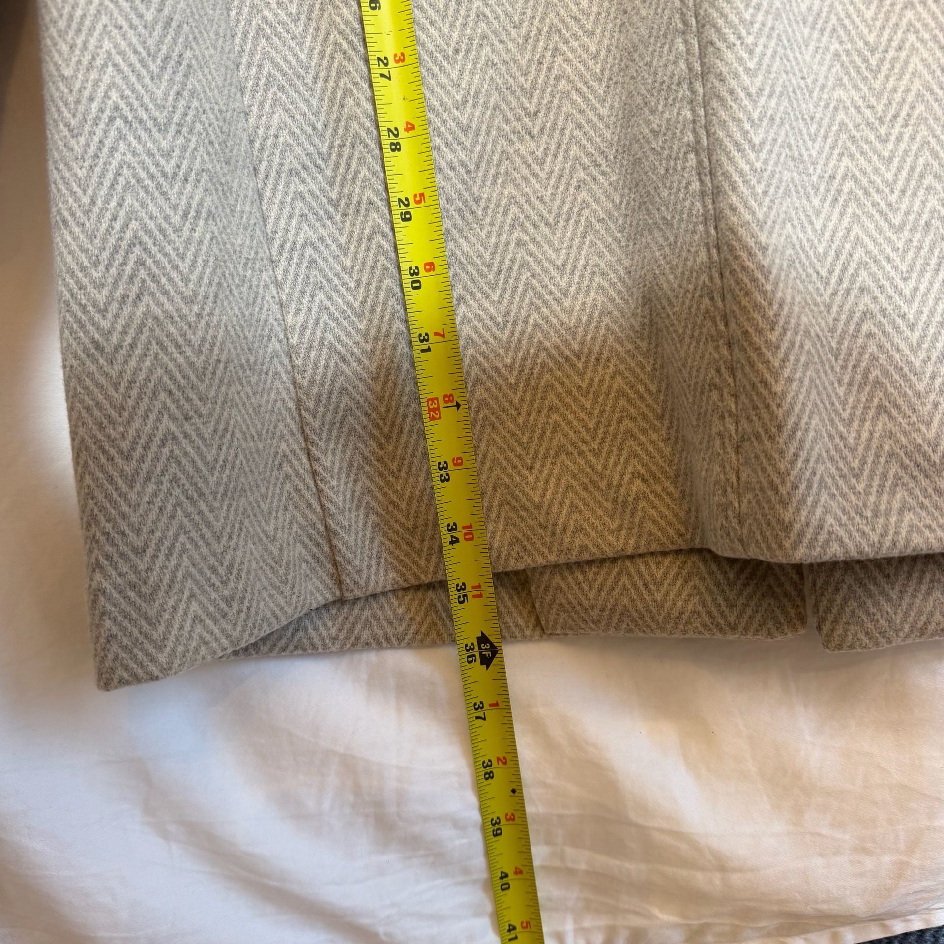 Bécool Herringbone Coat Size M Tan Cream Chevron Pattern Blazer 7
