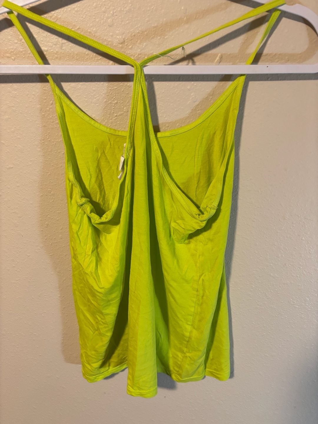 Forever 21 Essentials Tank Top Size L/G Neon Yellow Racerback 3