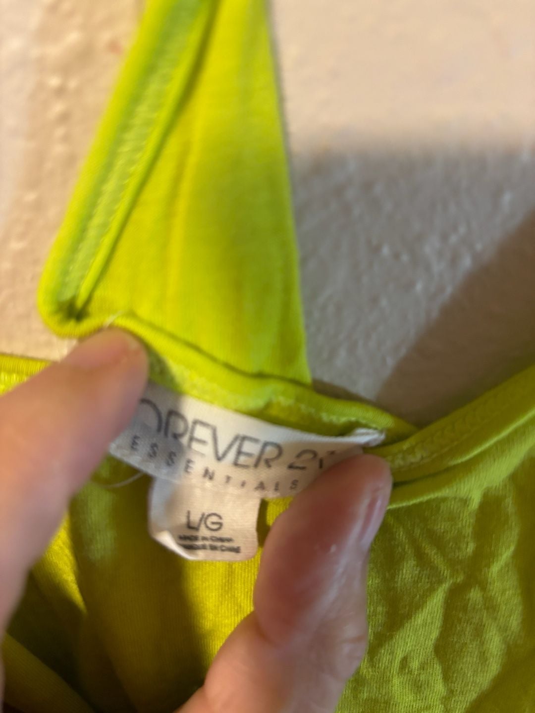 Forever 21 Essentials Tank Top Size L/G Neon Yellow Racerback 5