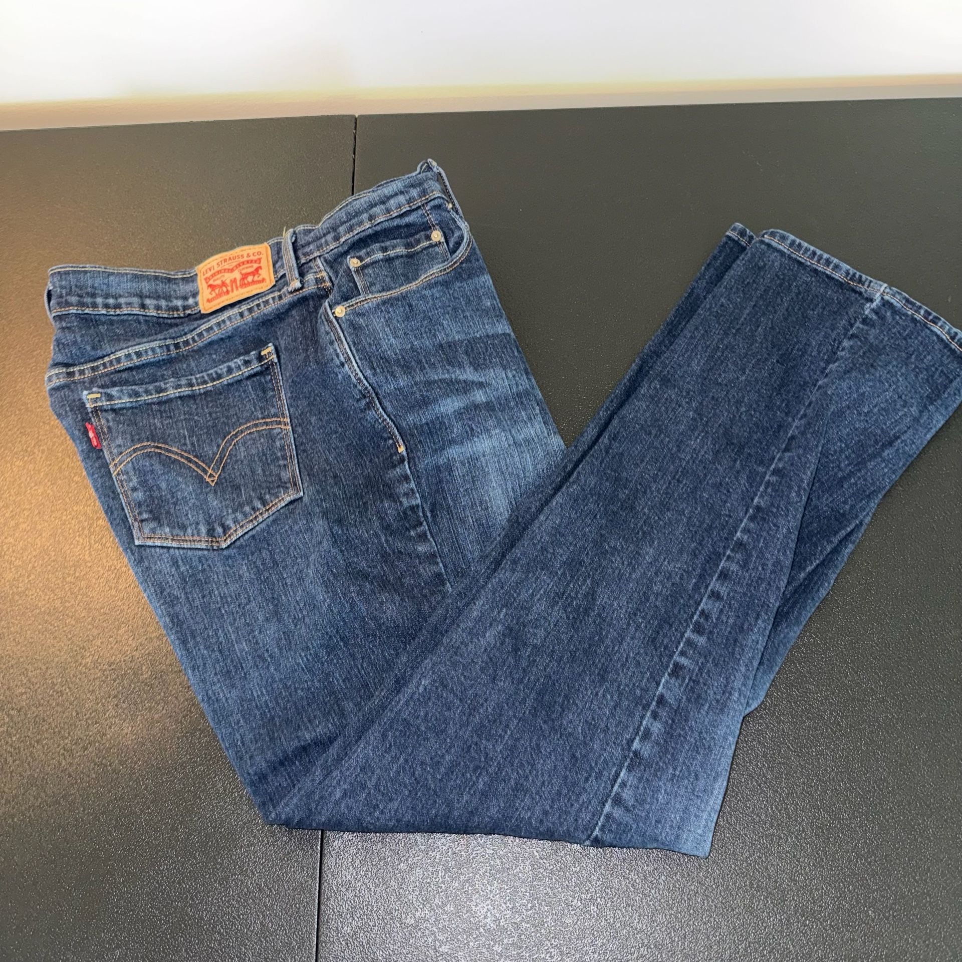 Levi's 505 Straight Jeans Size 12 Dark Wash Denim 2