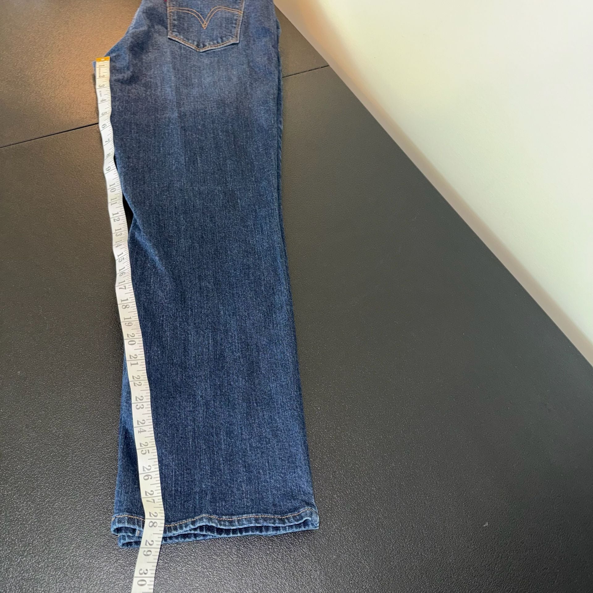 Levi's 505 Straight Jeans Size 12 Dark Wash Denim 6