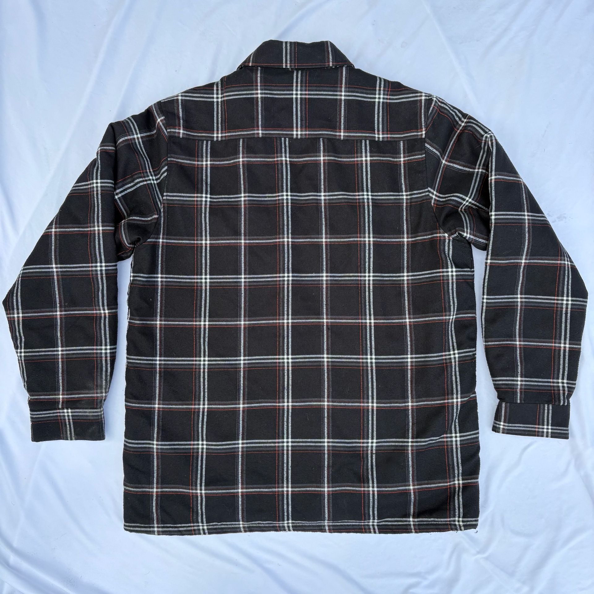 Dixxon Flannel Co Quilted Jacket XL Black White Plaid Live Fast Forever Shacket 3