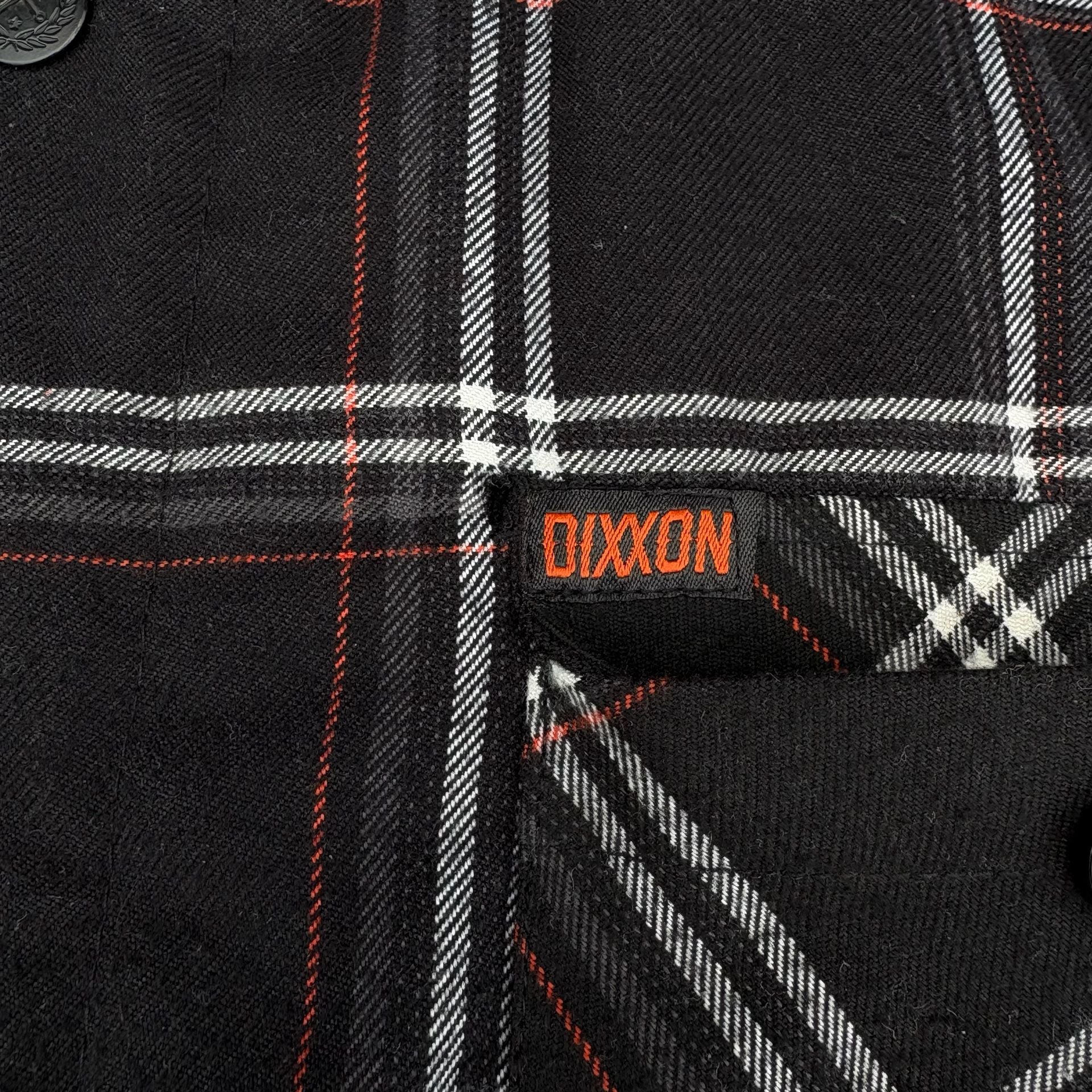 Dixxon Flannel Co Quilted Jacket XL Black White Plaid Live Fast Forever Shacket 9