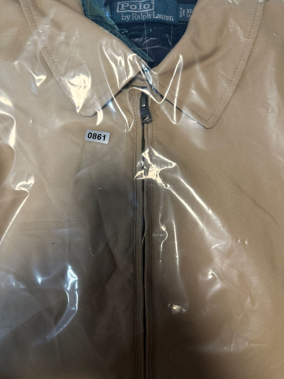 Polo Ralph Lauren Harrington Jacket Mens XL Tall Khaki Plaid Lined Windbreaker 9