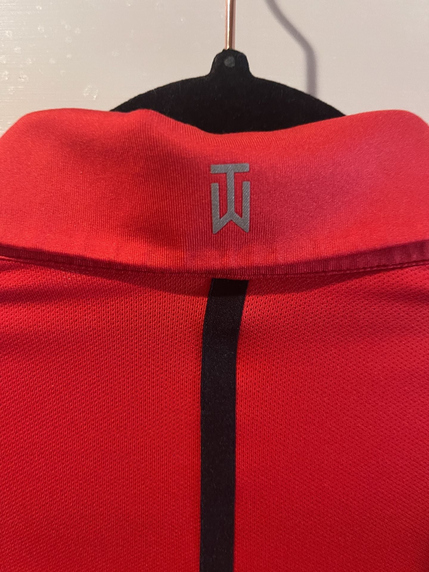 Nike Tiger Woods Collection Polo Shirt Size S Red Striped Golf 7
