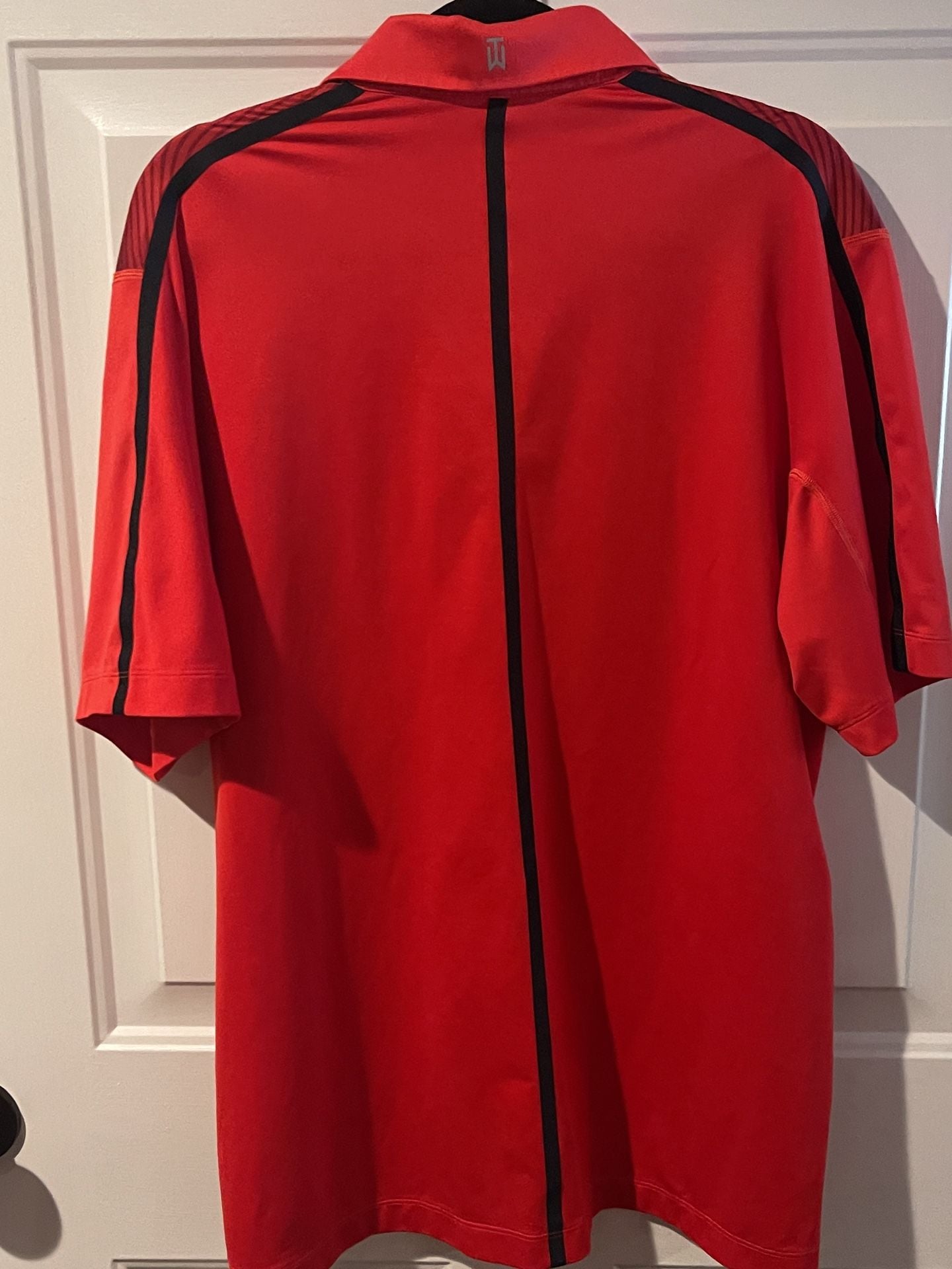 Nike Tiger Woods Collection Polo Shirt Size S Red Striped Golf 6