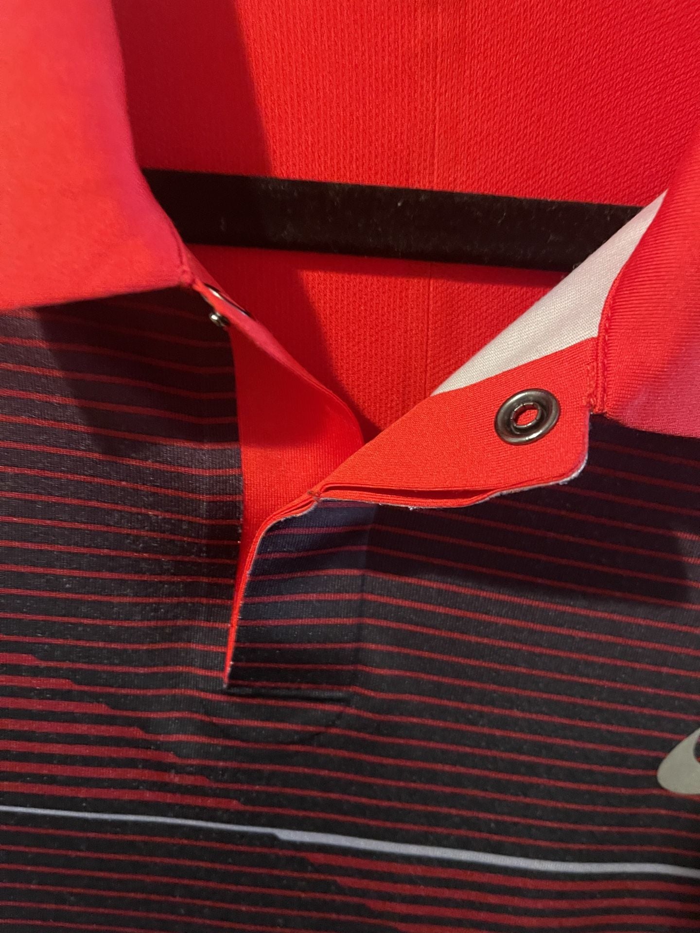 Nike Tiger Woods Collection Polo Shirt Size S Red Striped Golf 5
