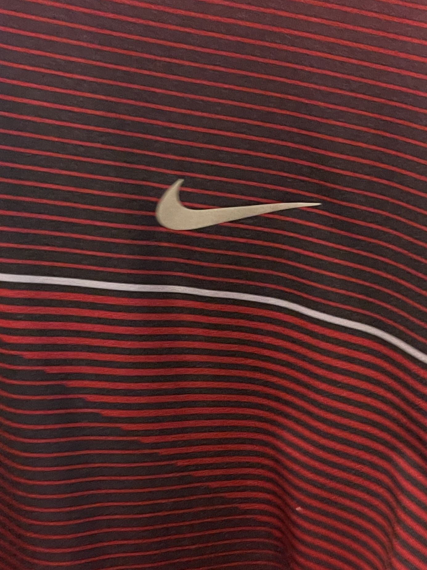 Nike Tiger Woods Collection Polo Shirt Size S Red Striped Golf 3