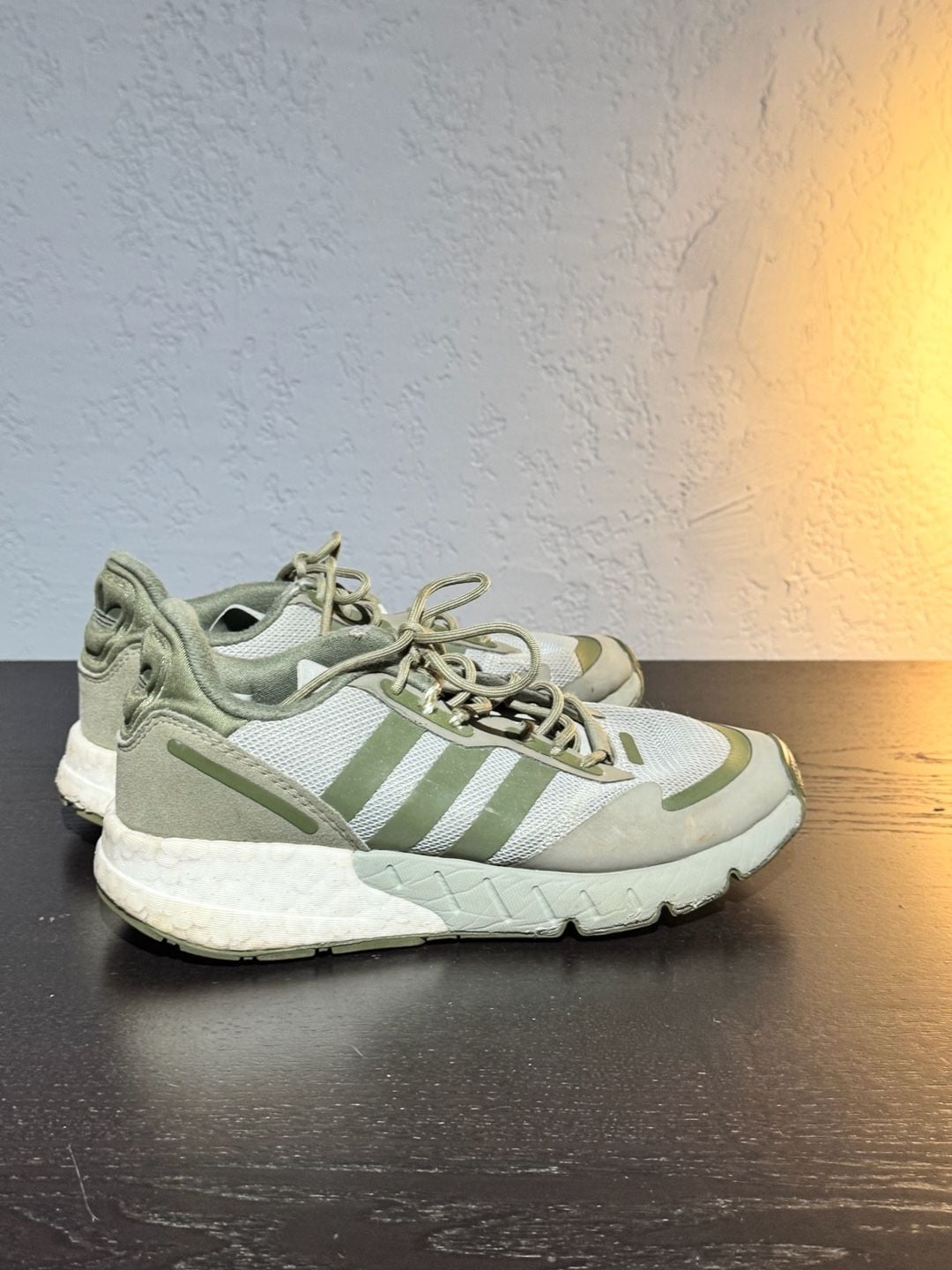 Adidas ZX 1K Boost Running Shoes Olive 2