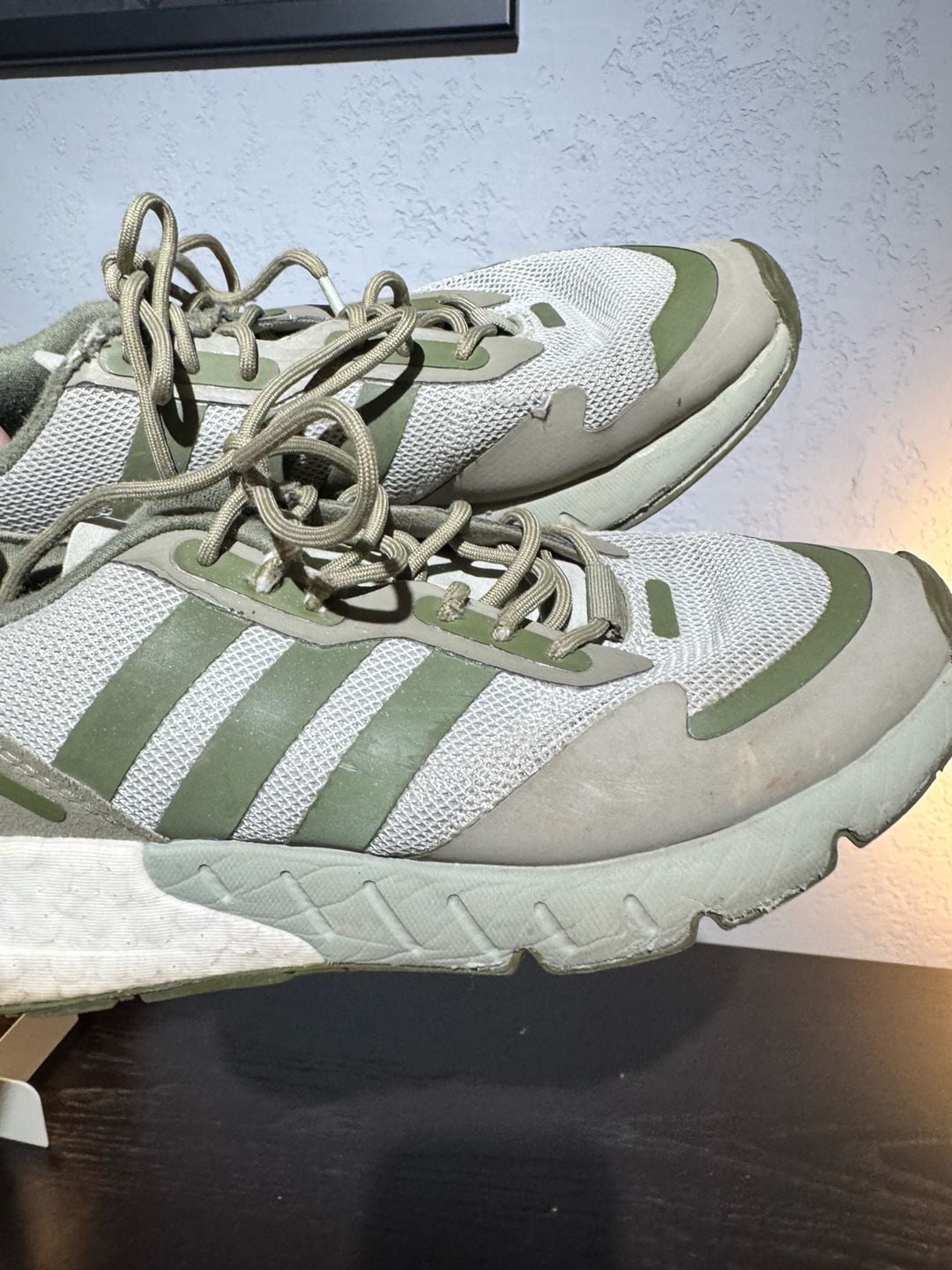Adidas ZX 1K Boost Running Shoes Olive 4