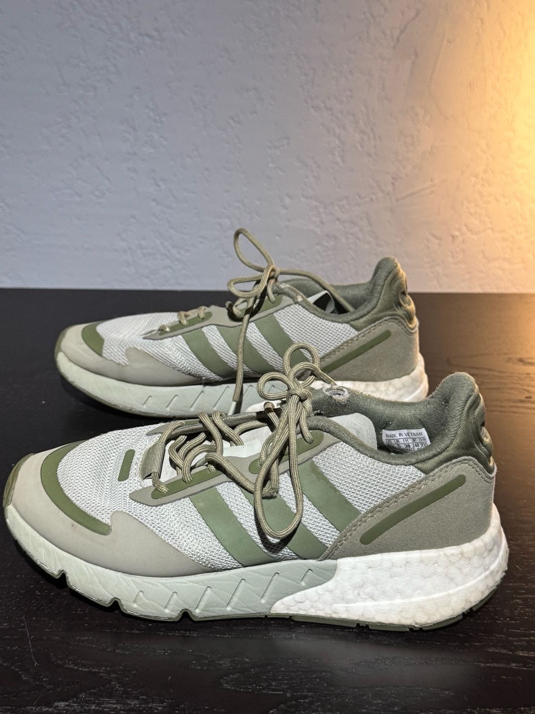 Adidas ZX 1K Boost Running Shoes Olive 5