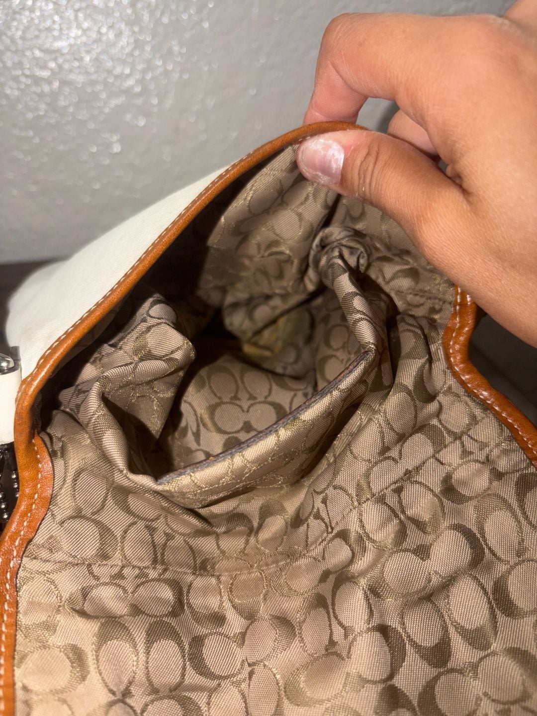 Coach SoHo White Leather Crossbody Bag 9
