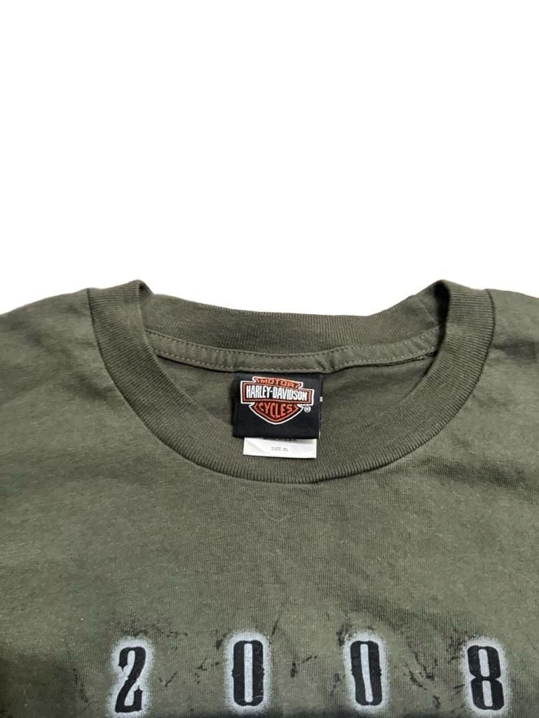 Harley-Davidson 2008 Sturgis South Dakota T-Shirt Size XL Olive Green 4