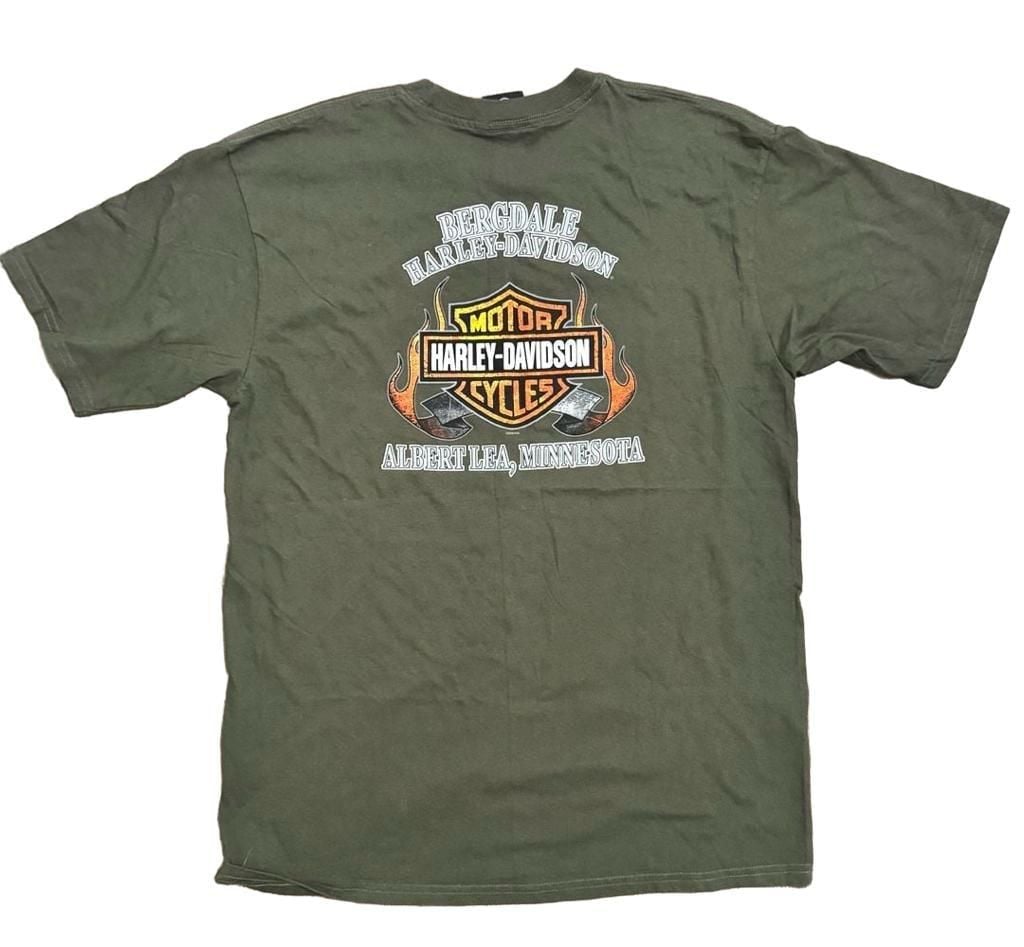 Harley-Davidson 2008 Sturgis South Dakota T-Shirt Size XL Olive Green 5