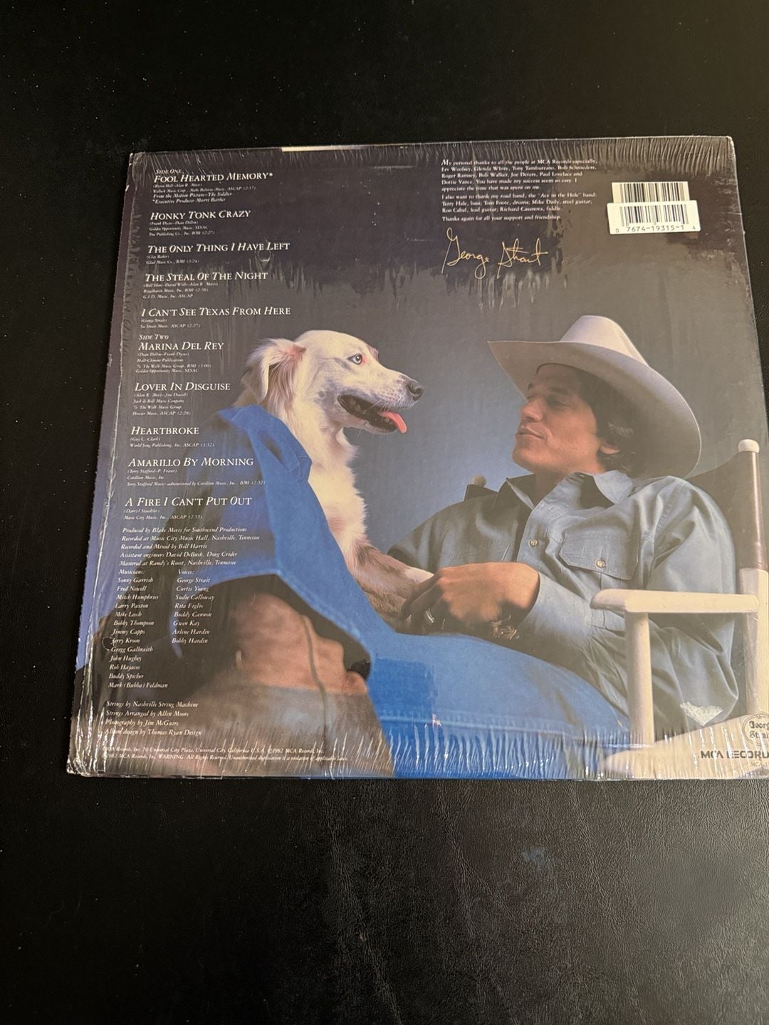 George Strait Strait From The Heart Vinyl LP Record 2