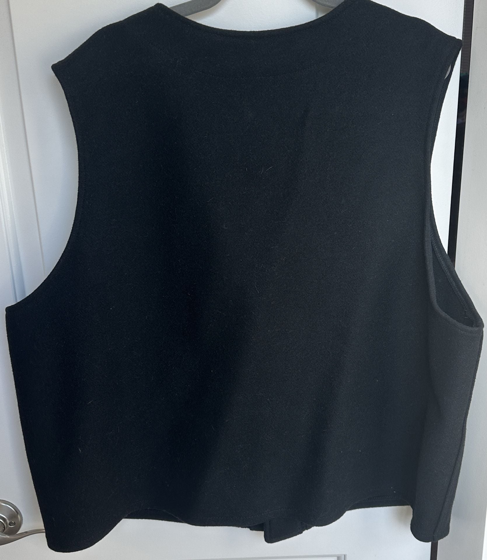 Filson Wool Vest Size 54 Black Virgin Wool 5