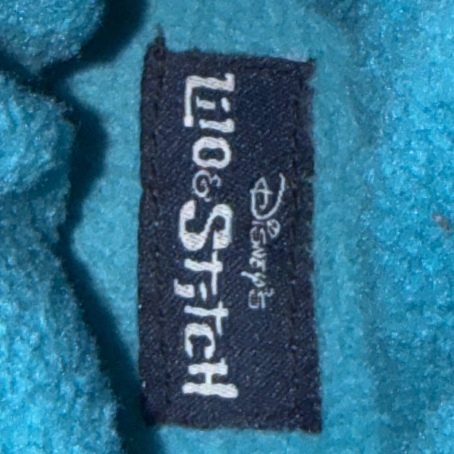 Disney Lilo & Stitch Slippers Size L/XL Blue Faux Fur 3