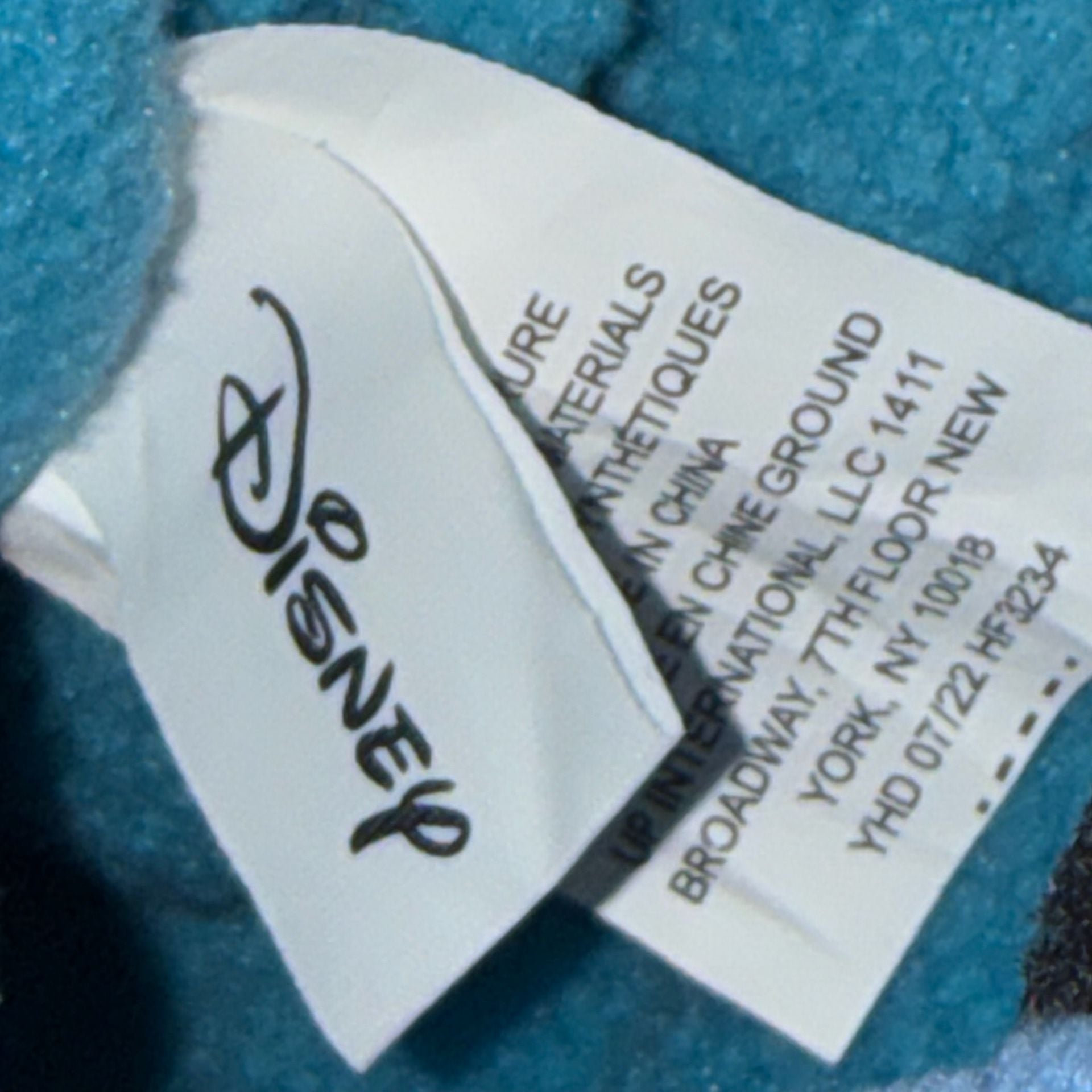 Disney Lilo & Stitch Slippers Size L/XL Blue Faux Fur 4