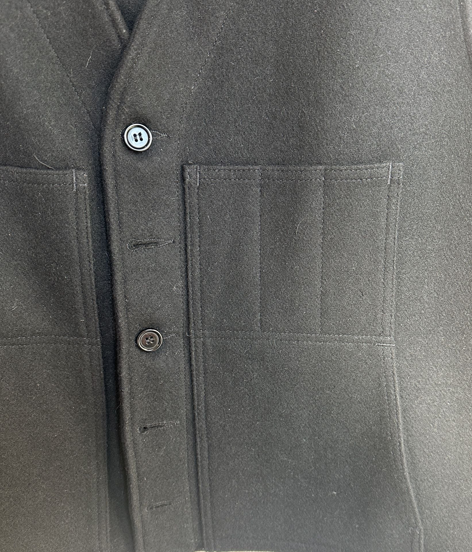 Filson Wool Vest Size 54 Black Virgin Wool 4