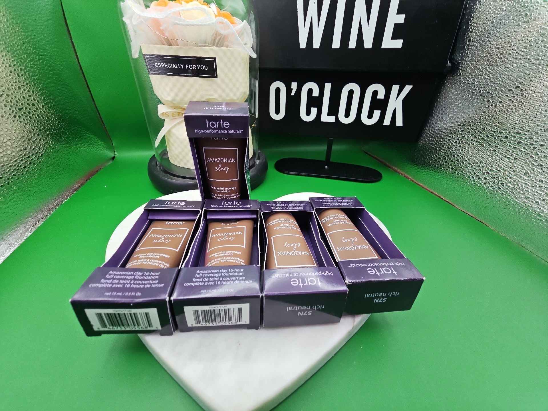5x Tarte Amazonian Clay Foundation 57N Rich Neutral 0.5 oz New Lot of 5 1