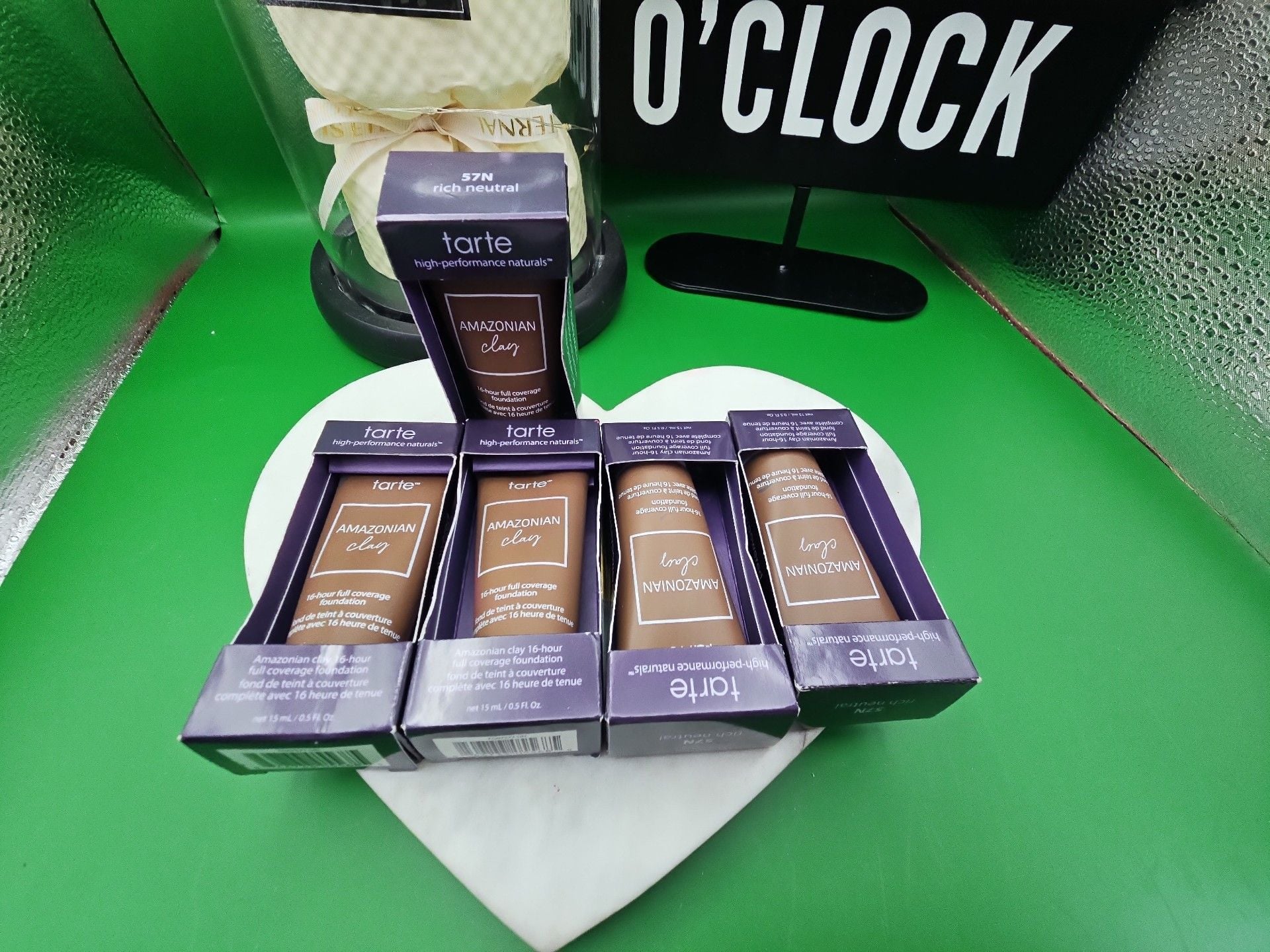 5x Tarte Amazonian Clay Foundation 57N Rich Neutral 0.5 oz New Lot of 5 2