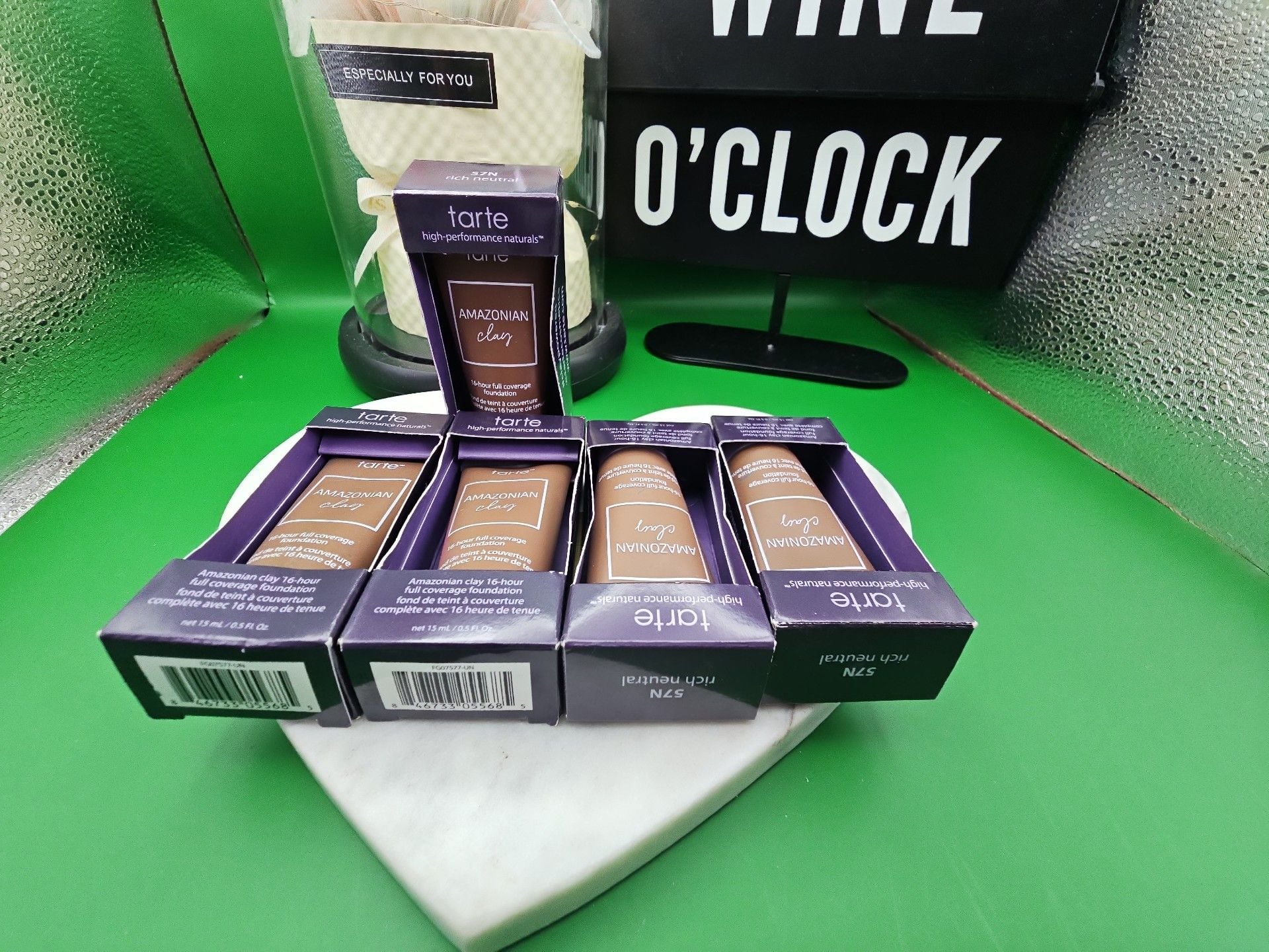 5x Tarte Amazonian Clay Foundation 57N Rich Neutral 0.5 oz New Lot of 5 3