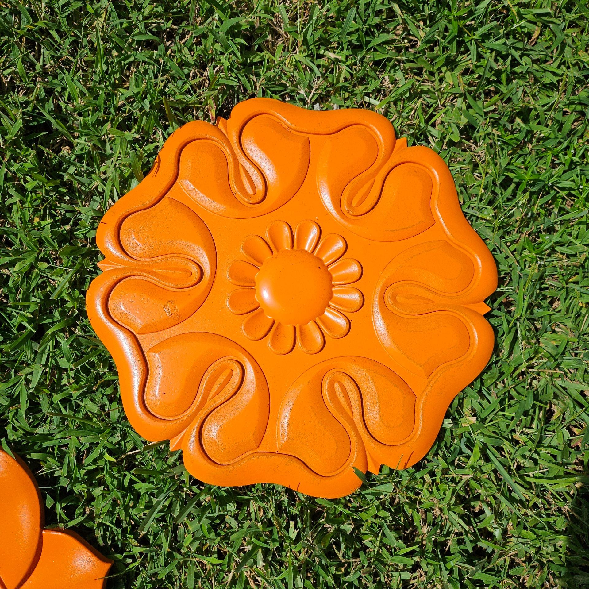 Orange Floral Wall Decor Set of 3 3