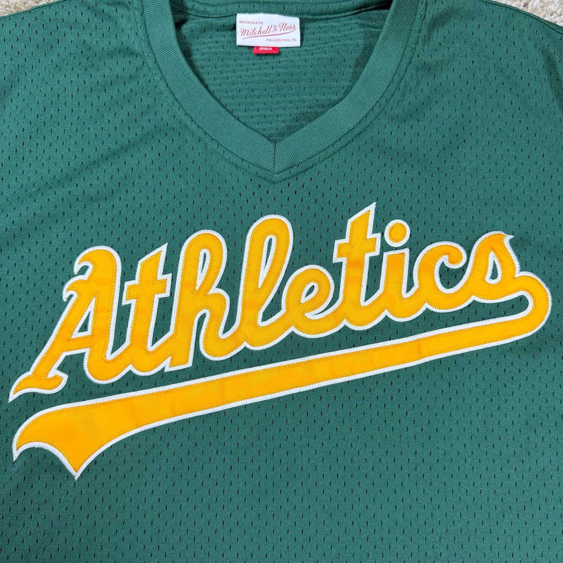 Mitchell & Ness 1998 Rickey Henderson Authentic Practice Jersey 48XL 4