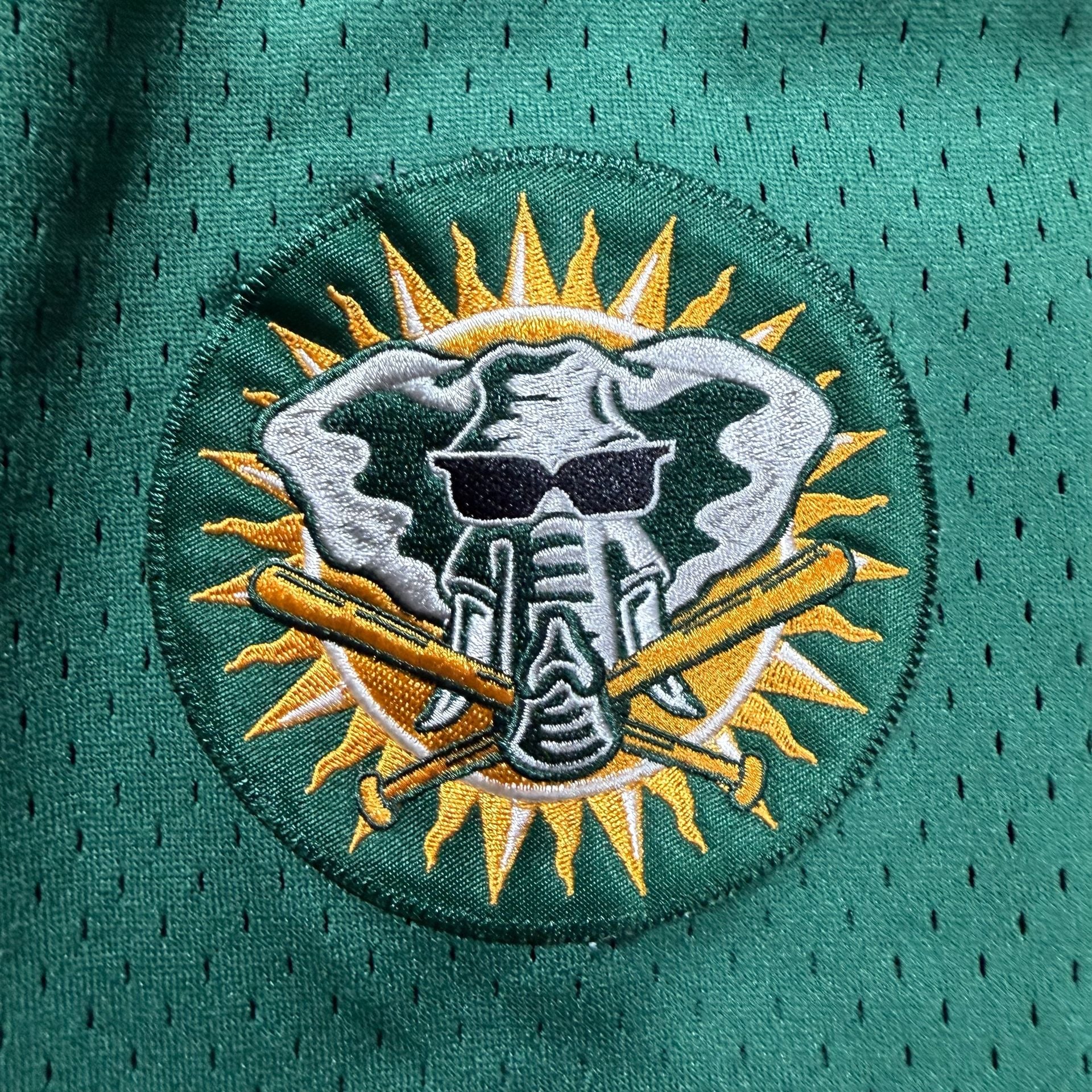 Mitchell & Ness 1998 Rickey Henderson Authentic Practice Jersey 48XL 5