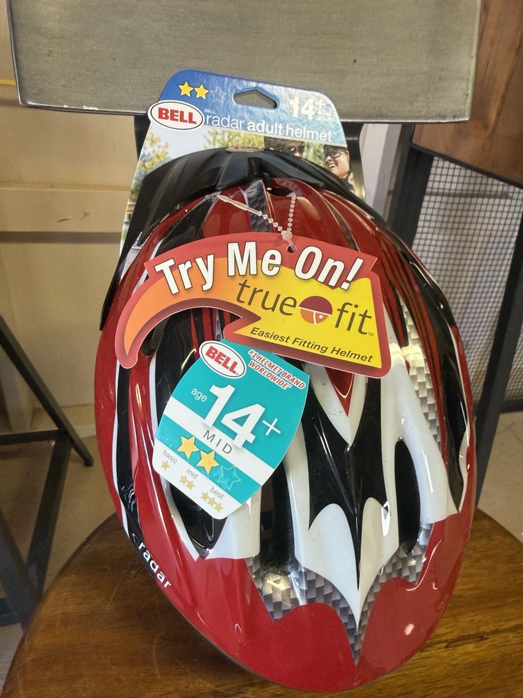 Bell Radar Adult Helmet Size M/L Red Black True Fit Bicycle Bike New 3