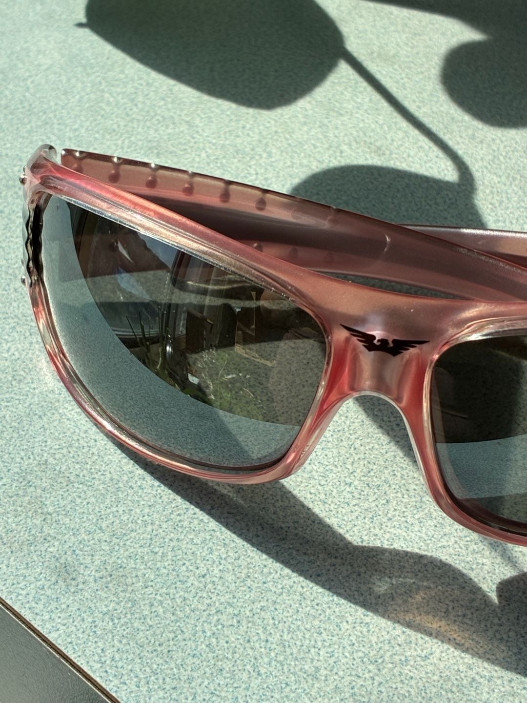 Vintage Y2K Pink Shield Sunglasses 3