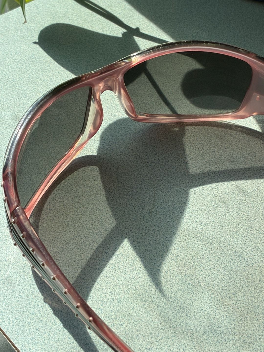 Vintage Y2K Pink Shield Sunglasses 5