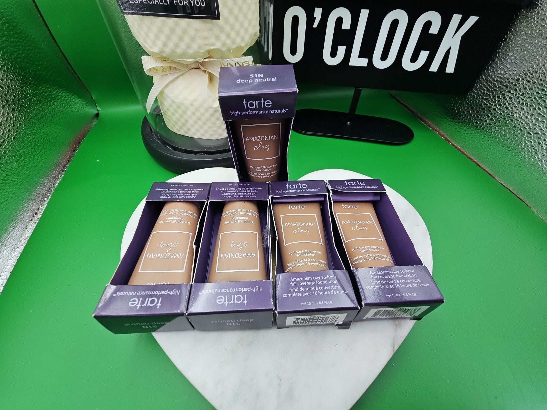 5xTarte Amazonian Clay Foundation 51N Deep Neutral 5 Pack New 2
