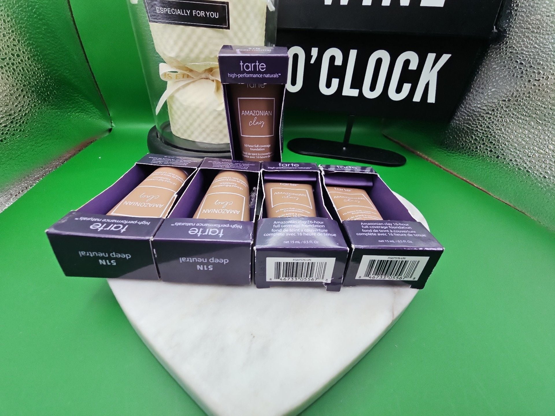 5xTarte Amazonian Clay Foundation 51N Deep Neutral 5 Pack New 3
