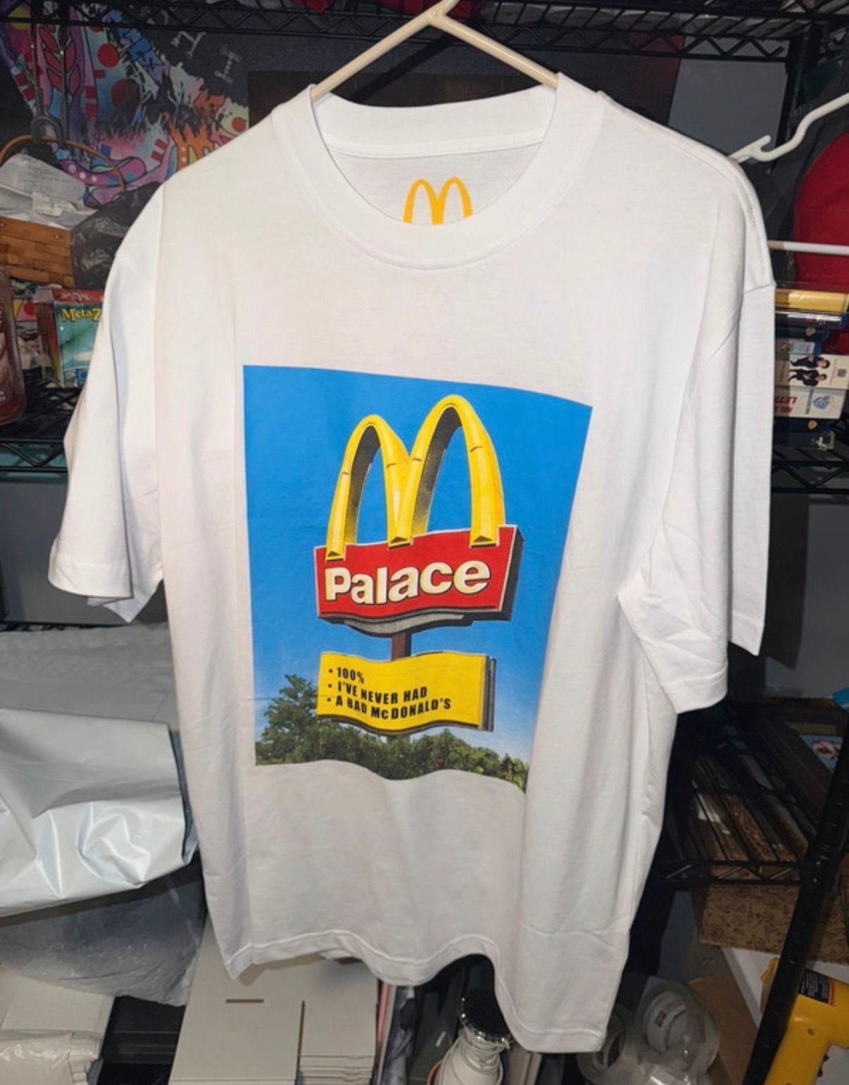Palace x McDonald's T-Shirt Size L White Graphic Tee 2